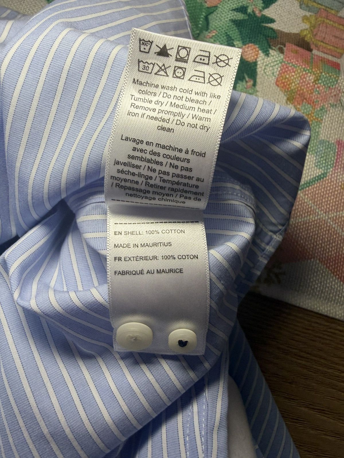UNTUCKit Untuckit Blue & White Striped Dress Shirt Size Medium Size US M / EU 48-50 / 2 - 5 Thumbnail