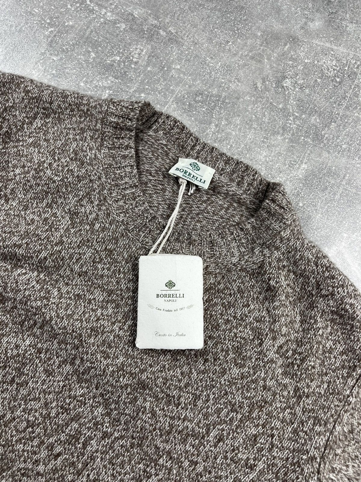 Borriello Napoli Borrelli Napoli Superfine Merino Wool Cashmere Sweater Taupe Size US S / EU 44-46 / 1 - 11 Thumbnail