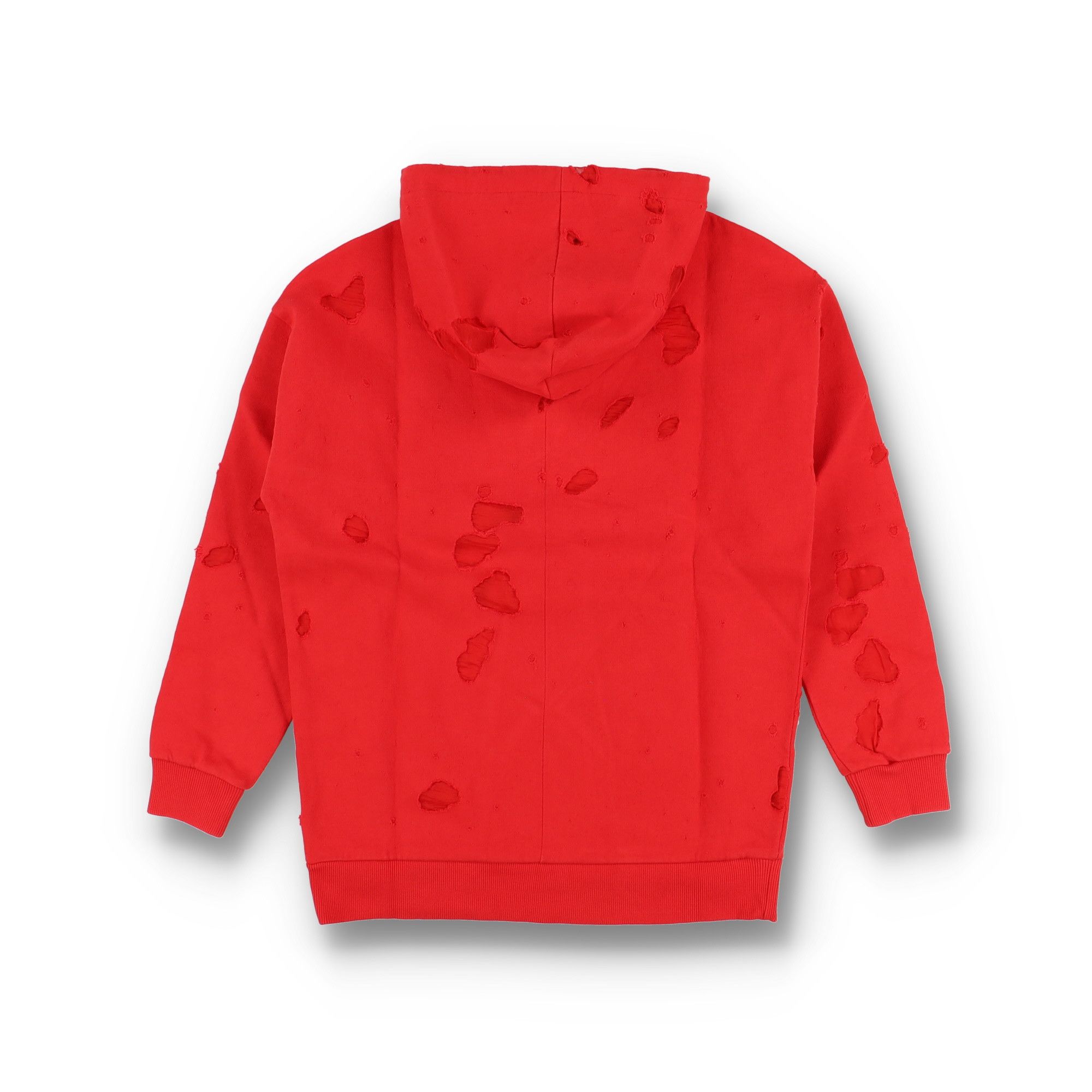 Givenchy Red Destroyed Logo Oversized Hoodie Size S / US 4 / IT 40 - 8 Thumbnail