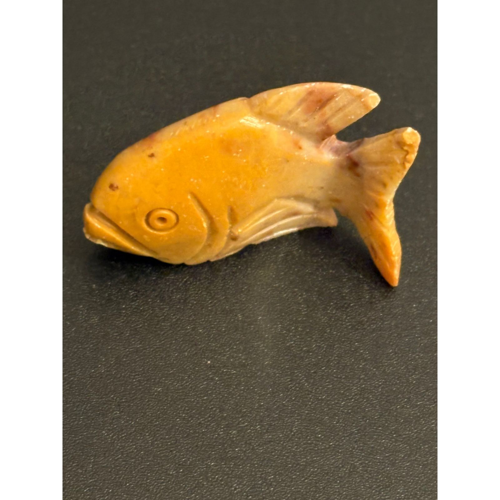 Other Carved Stone Fish Pendant Brown Tan Figurine Charm 11g Size ONE SIZE - 1 Thumbnail