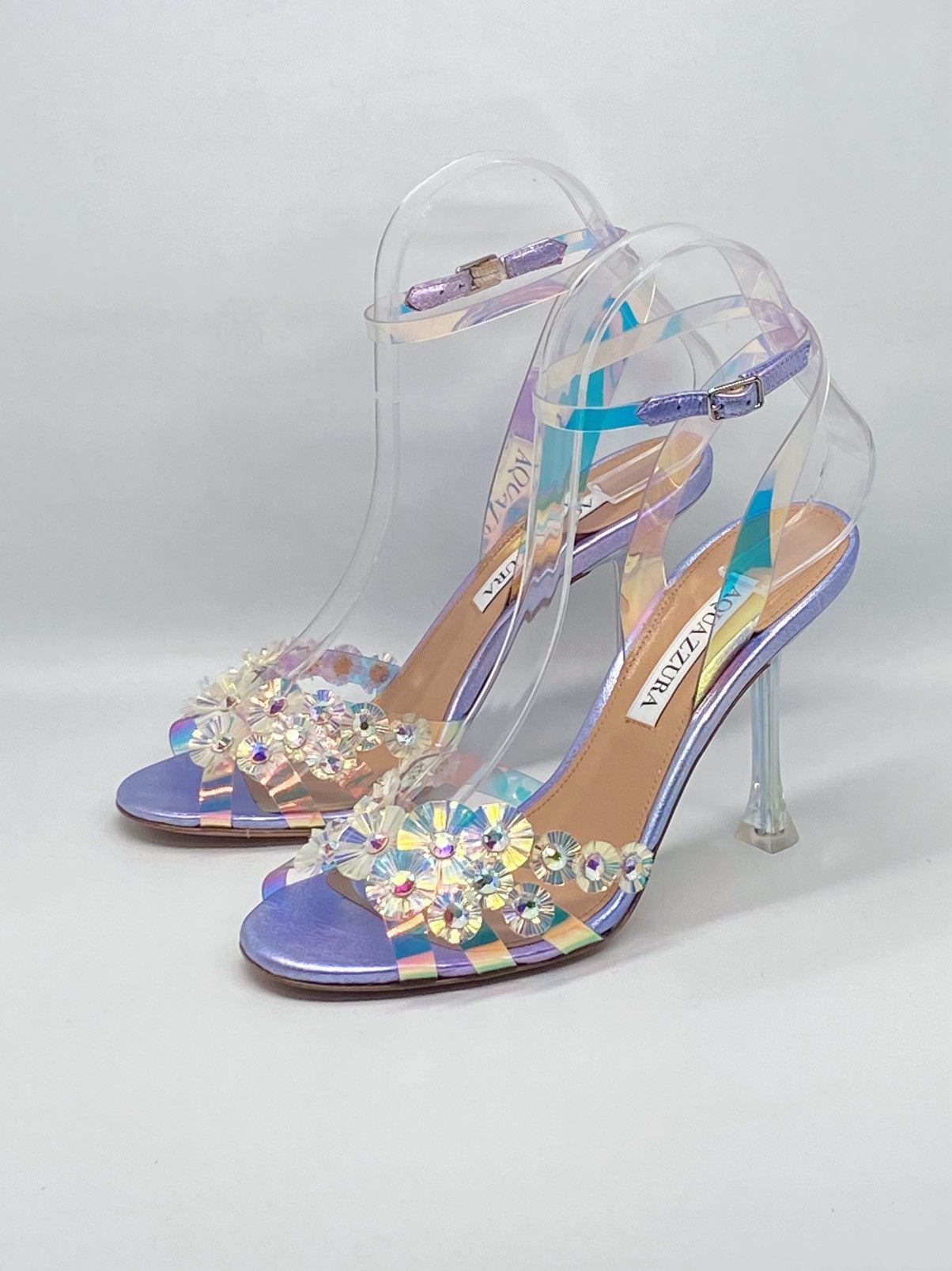 Aquazzura Aquazzura Meteorite PVC Embellished Strappy Sandals size 36 Size US 6 / IT 36 - 4 Thumbnail