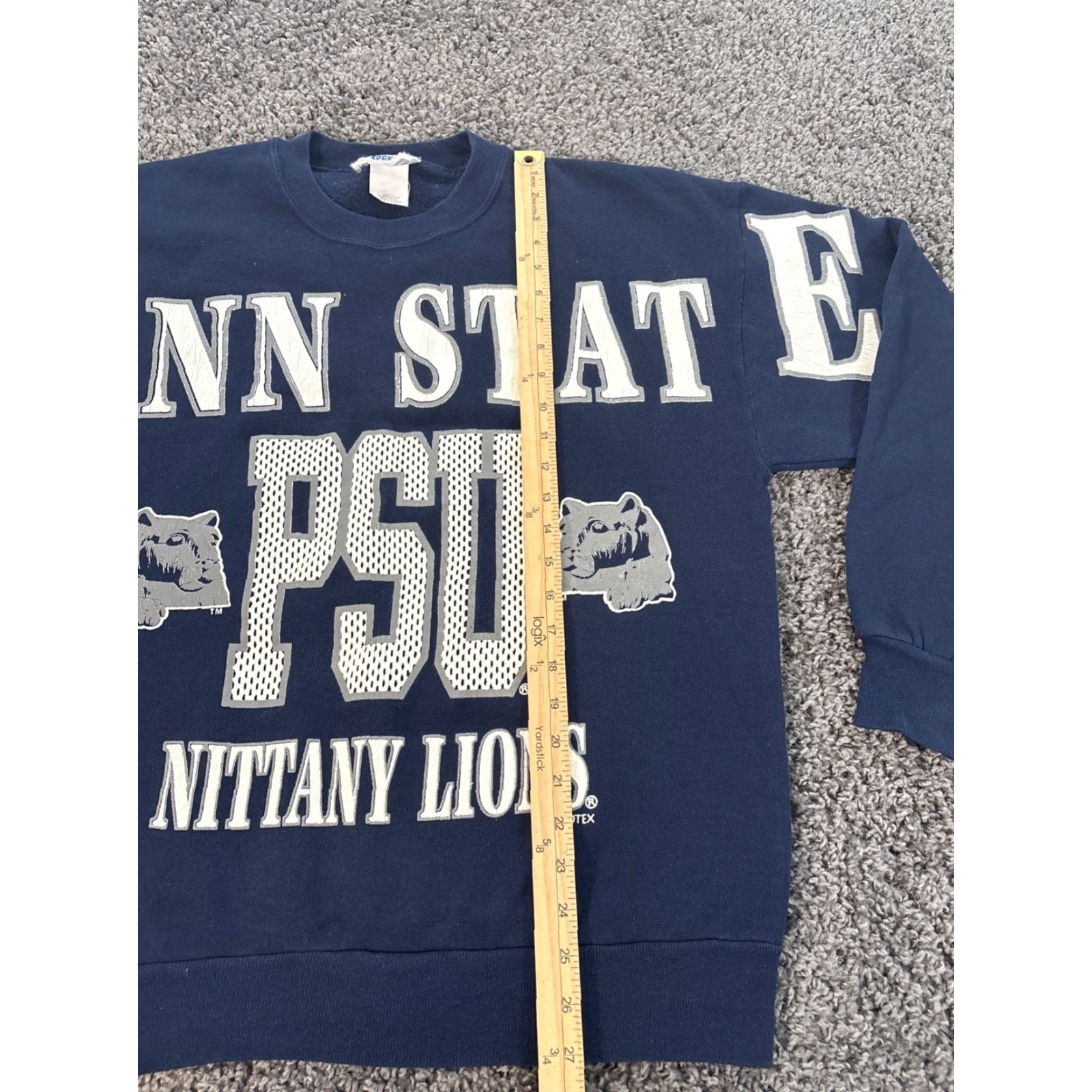 Vintage VINTAGE Penn State Nittany Lions Sweatshirt Mens Large Blue Spell Out All Over Size US L / EU 52-54 / 3 - 2 Thumbnail