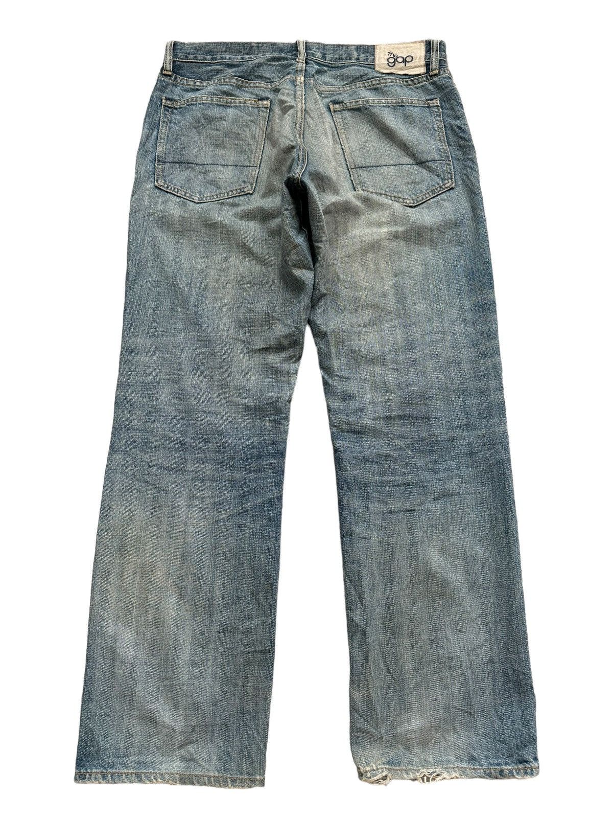 Gap 💸LASTDROP💸 Vintage Gap 1969 Blue Faded Distressed Jeans Size US 35 - 1 Thumbnail