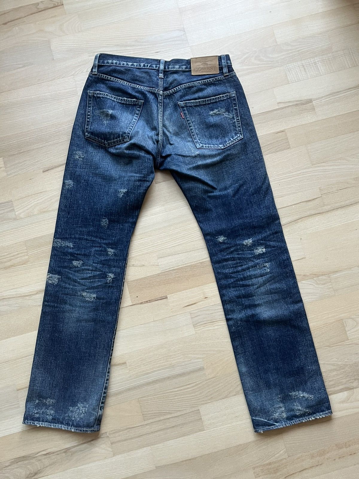 Levi's Vintage Clothing Distressed Sashiko Boro Jeans Size US 30 / EU 46 - 8 Thumbnail