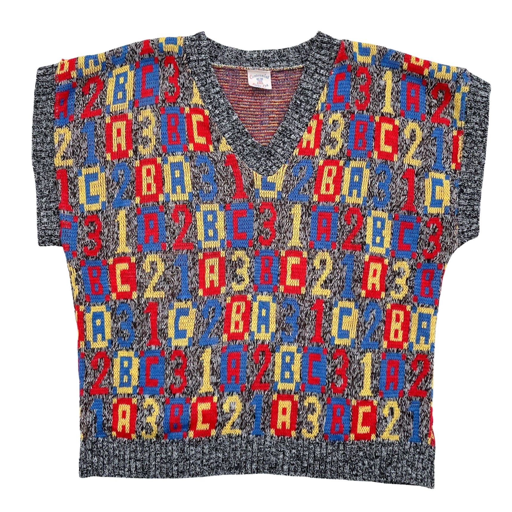 Vintage VINTAGE Centennial Knits Ltd. short sleeve sweater Mens XS? (keep). Size L / US 10 / IT 46 - 2 Thumbnail