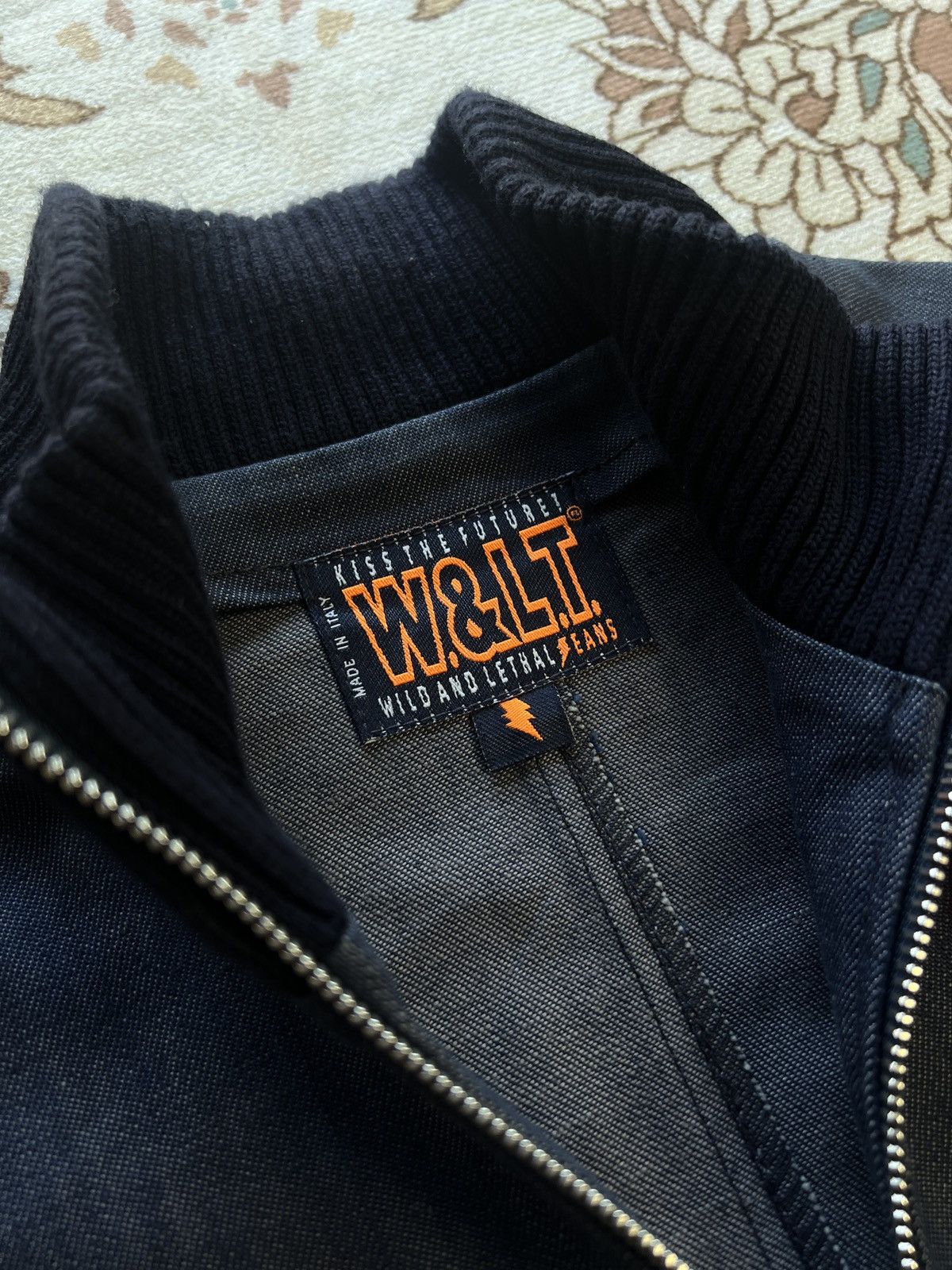 W&LT W&LT Logo Zip Up Denim Jacket Size S / US 4 / IT 40 - 5 Thumbnail