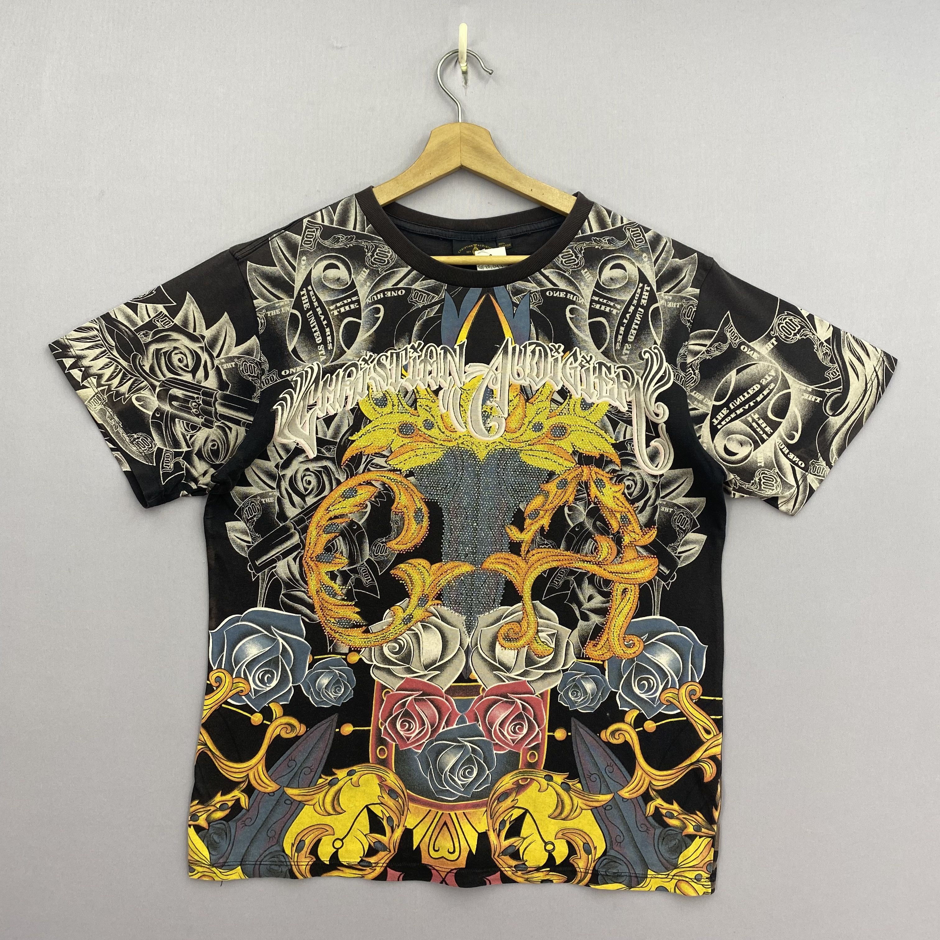 Christian Audigier Vintage Christian Audigier T-Shirt Ed Hardy Crewneck Tee Size US M / EU 48-50 / 2 - 1 Thumbnail