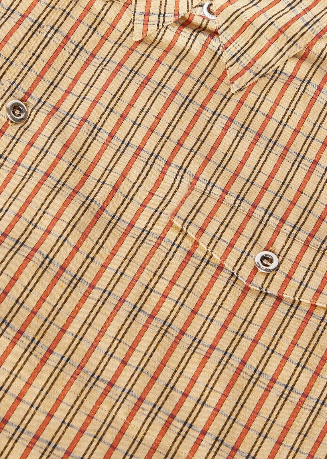 Loro Piana o1srvl11e0725 FAN7184 Chantel Cotton/Silk Shirt Multicolor Size L / US 10 / IT 46 - 3 Thumbnail