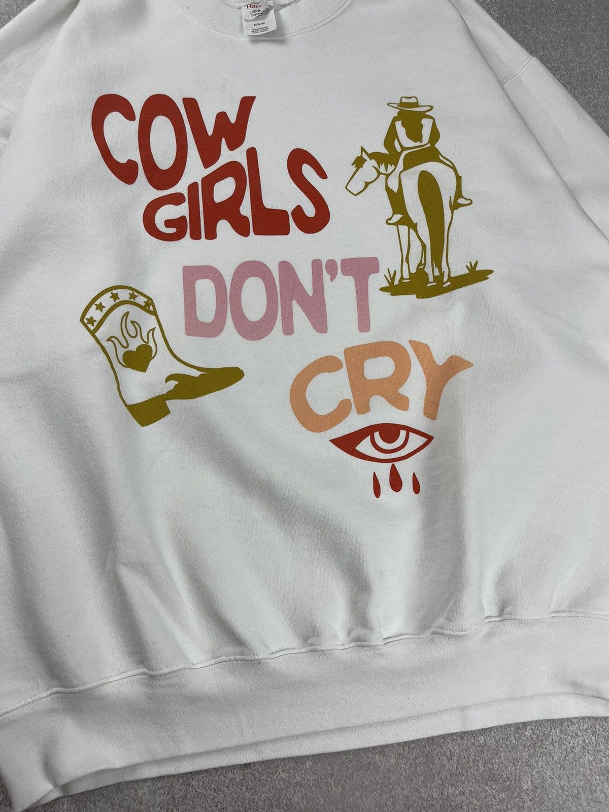 Vintage Vintage Cow Girls Don’t Cry Humor Sweatshirt Size M Size US M / EU 48-50 / 2 - 4 Thumbnail