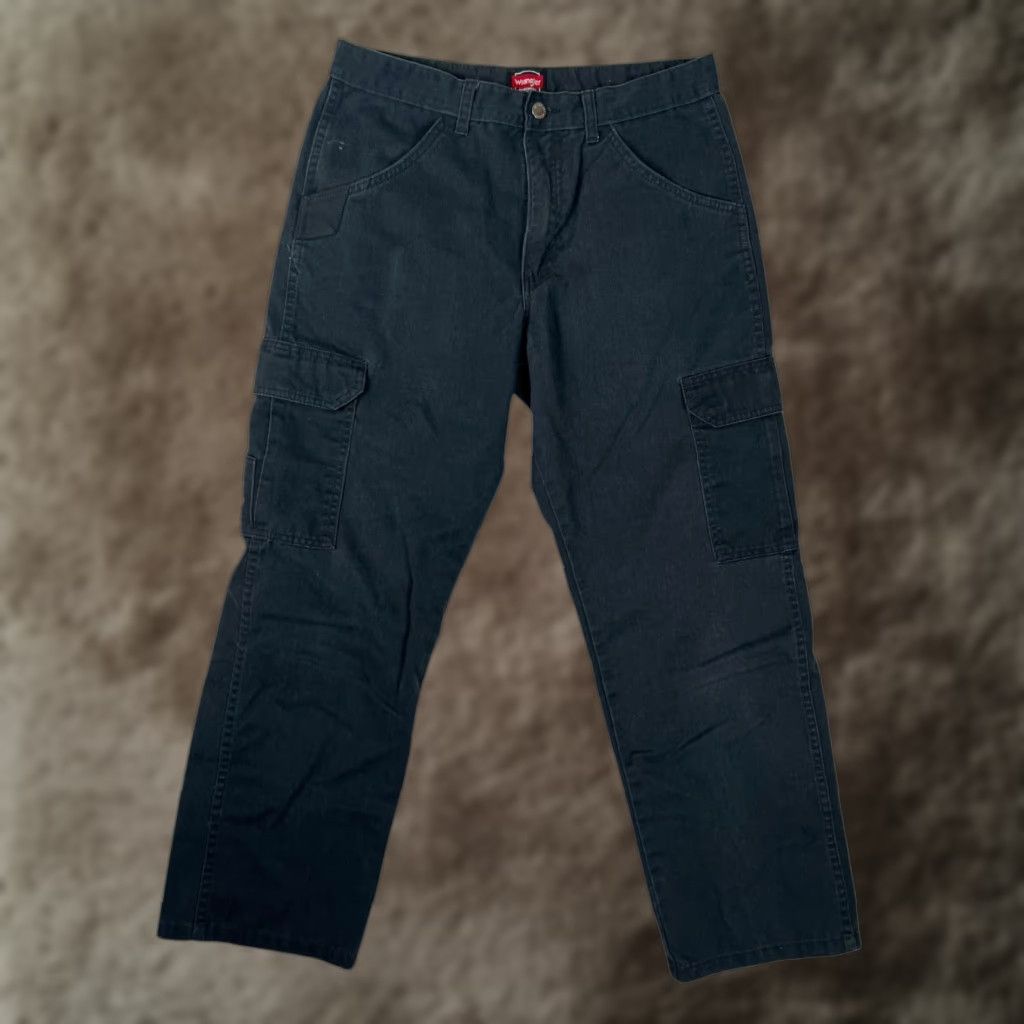 Wrangler Wrangler Cargo Pants Mens 38x30 Black Utility Casual Cargo Pocket Stretch Cotton Spandex Regular Straight Wah? Size US 38 / EU 54 - 1 Thumbnail