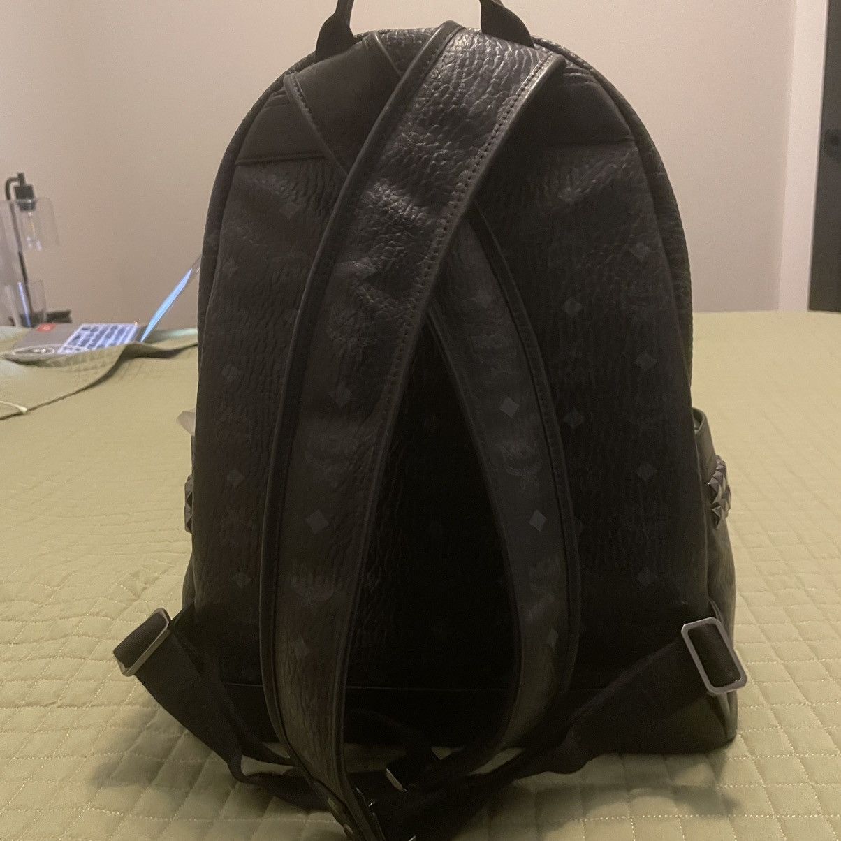 MCM MCM Stark Backpack Medium Black Leather Size ONE SIZE - 4 Thumbnail