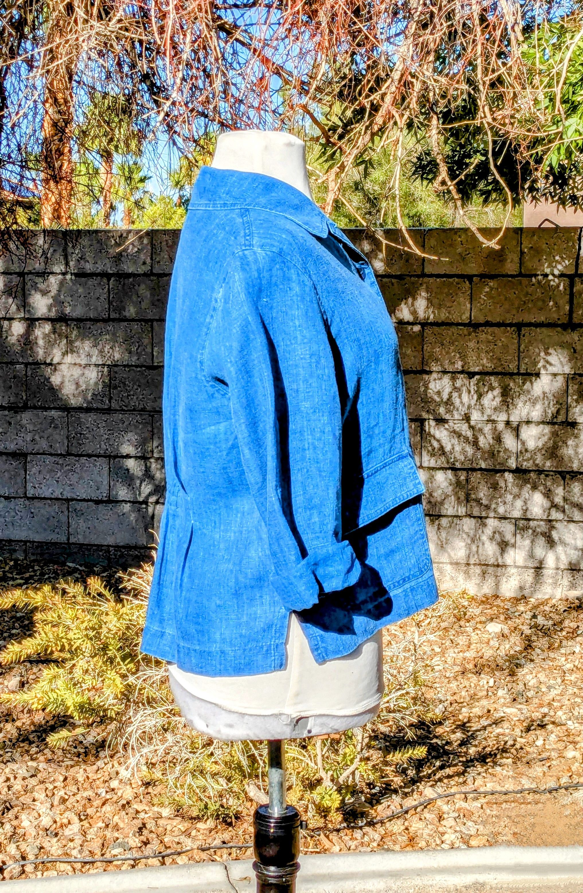 Jones New York Jones New York Sport Linen Button w/Pockets Jacket Shirt EUC Size S / US 4 / IT 40 - 3 Thumbnail