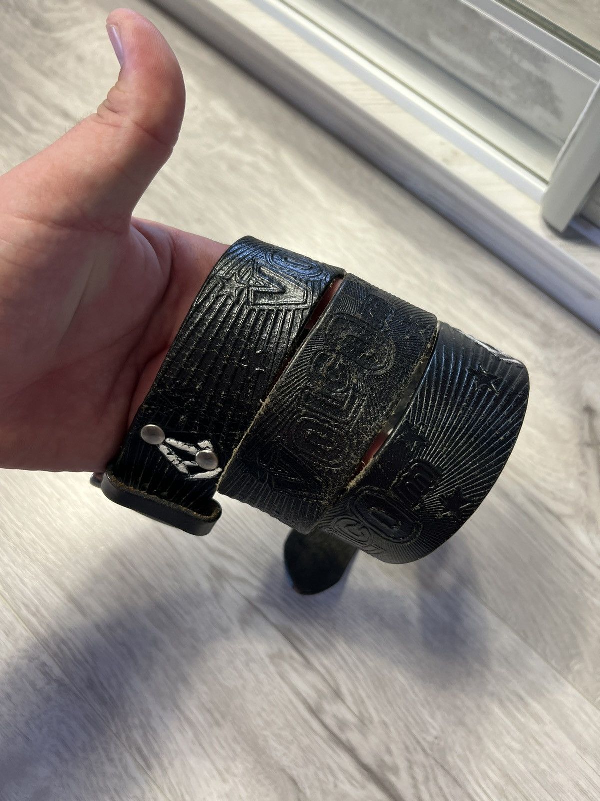 Volcom Vintage Volcom Leather Belt Monogram Logo Sk8 Skateboarding Size ONE SIZE - 3 Thumbnail