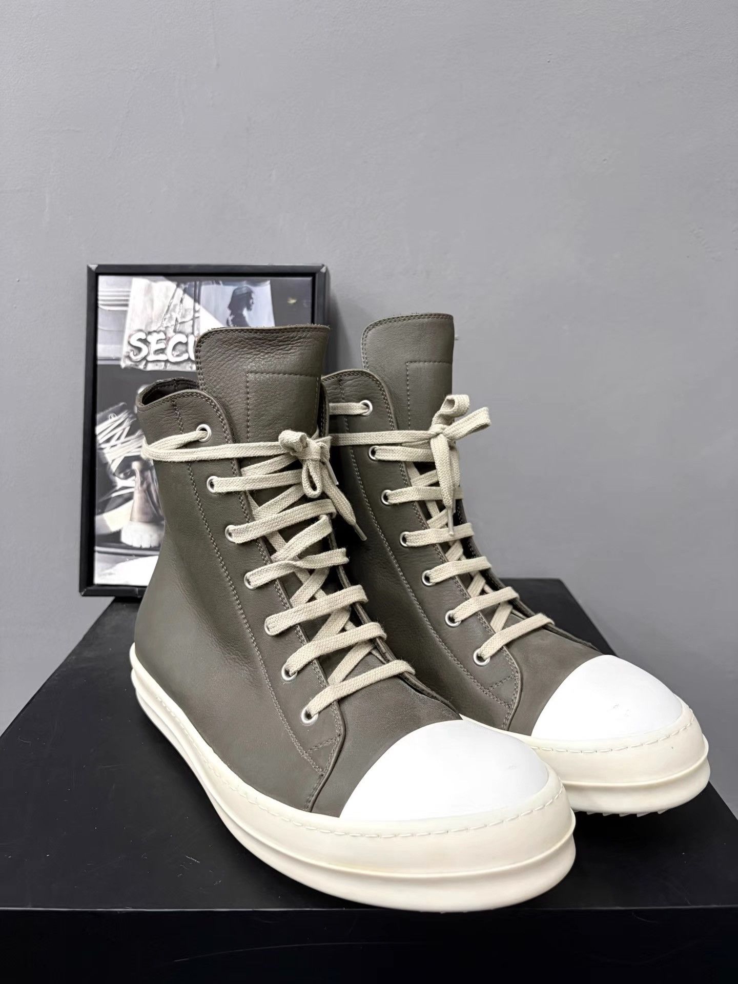 Rick Owens Rick Owens Mainline Grey Brown Ramones High-Tops K34 Size US 11 / EU 44 - 3 Thumbnail