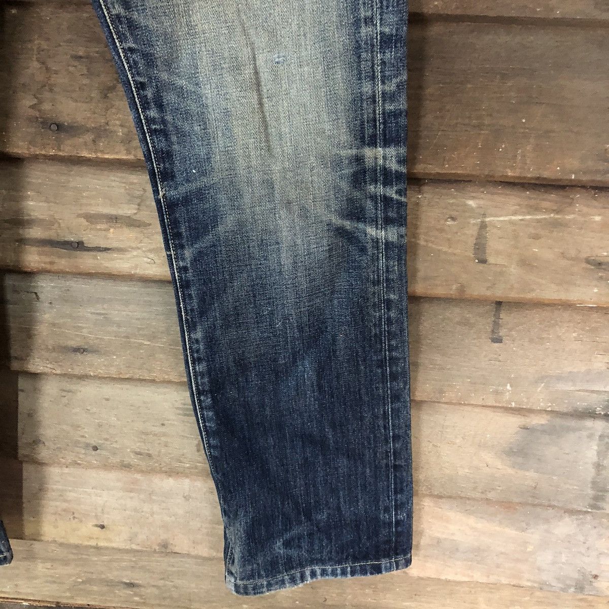 Uniqlo Uniqlo UJ faded Blue ripped distressed Denim Pants #7307 Size US 30 / EU 46 - 10 Thumbnail