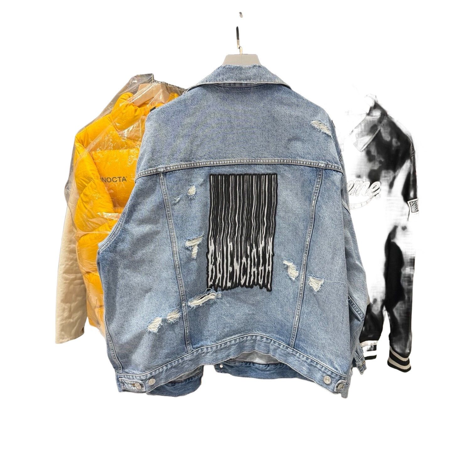 Balenciaga Balenciaga Logo Back Patch Denim Jacket Size XS Size US XS / EU 42 / 0 - 1 Thumbnail