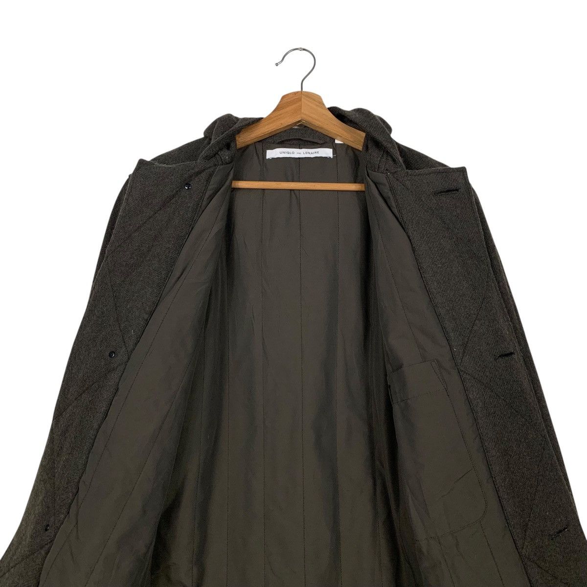 Lemaire × Uniqlo UNIQLO X LEMAIRE Wool Hooded Long Coat Jacket #2119-C93 Size US M / EU 48-50 / 2 - 13 Thumbnail
