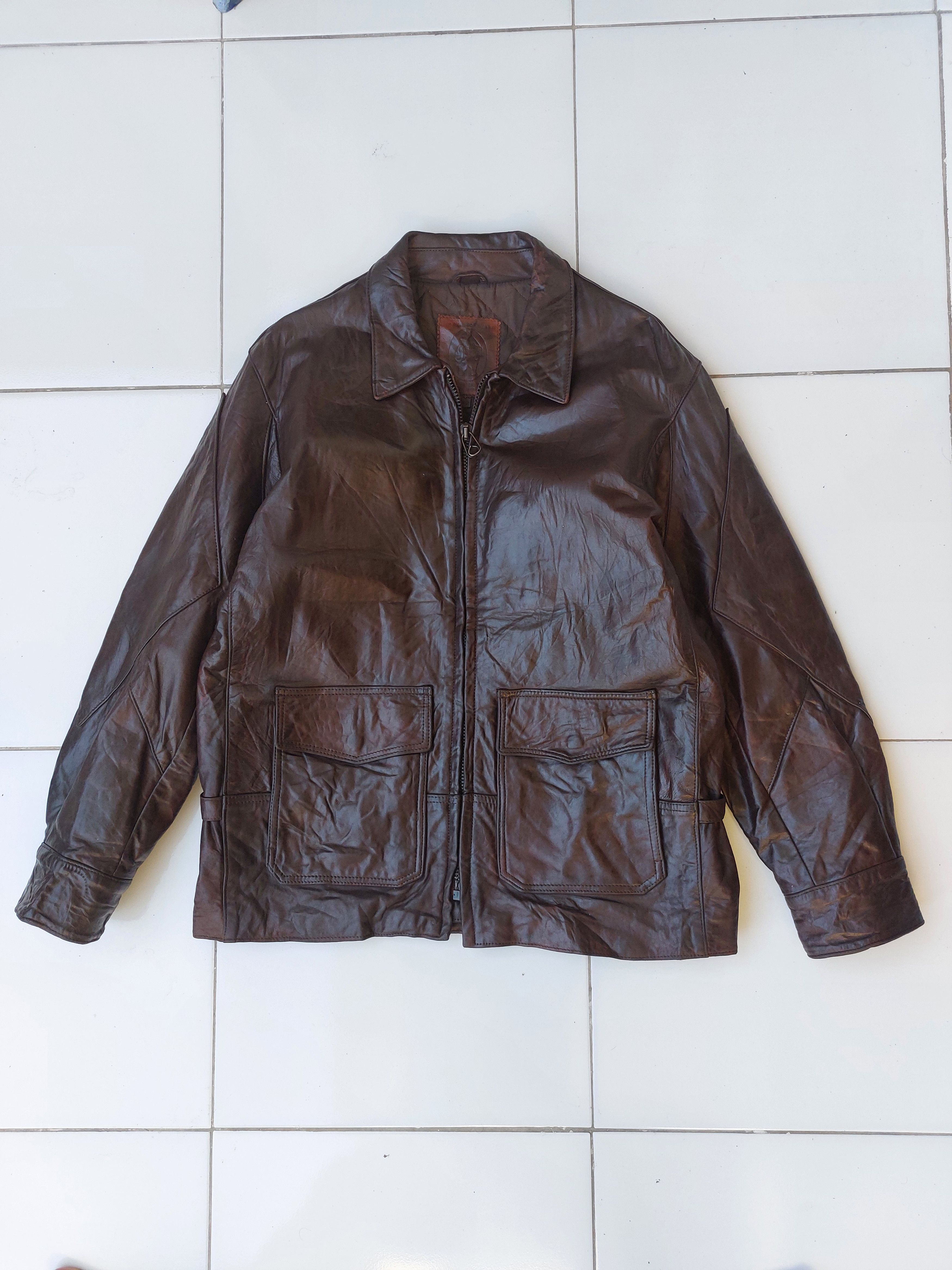 Golden Bear Golden Bear G-8 Vintage Leather Jacket Military Looks Size US L / EU 52-54 / 3 - 1 Thumbnail