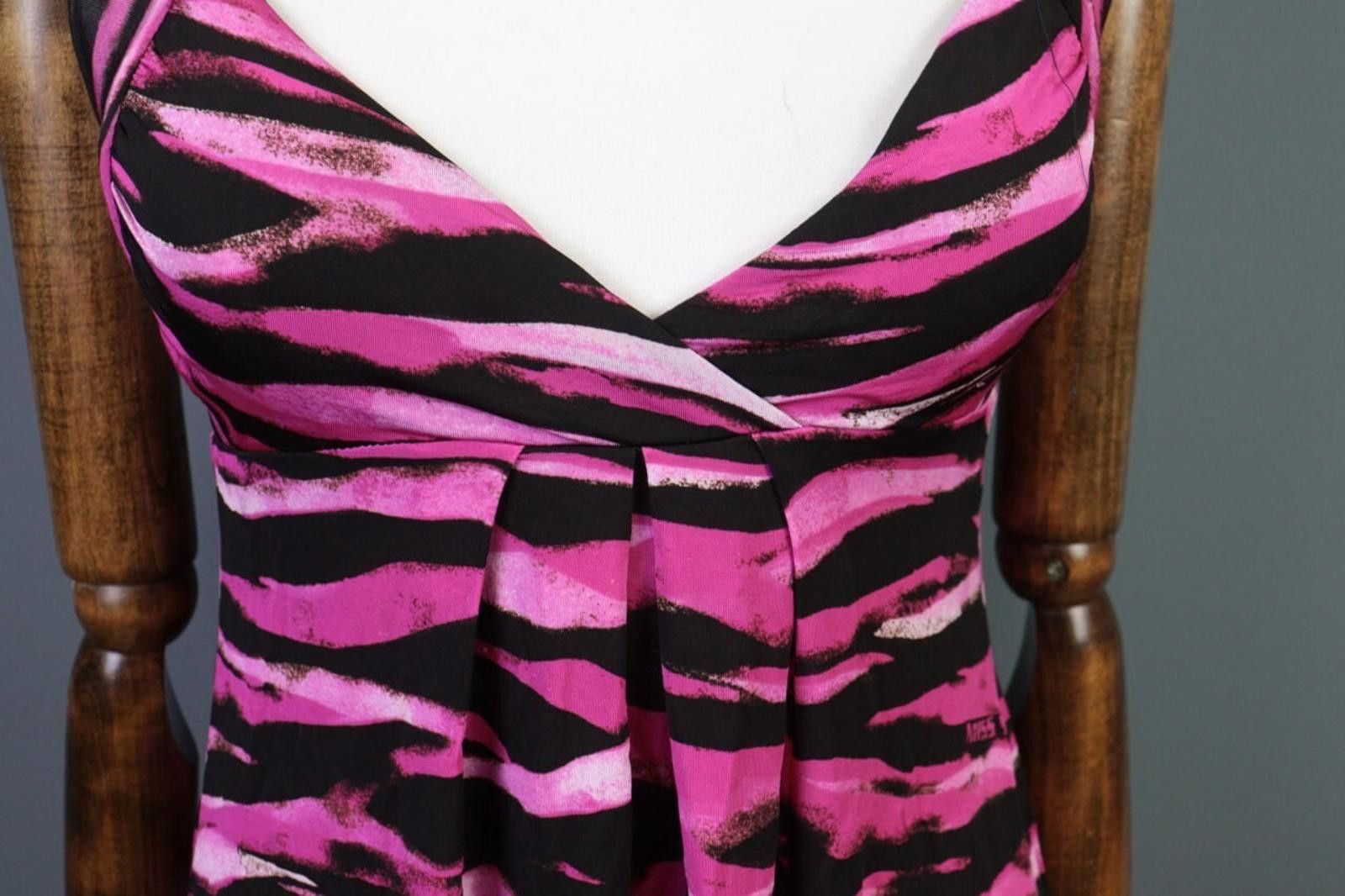 Designer Miss Sixty Multicolor Bodycon Tank A-Line Dress Size XS Size XS / US 0-2 / IT 36-38 - 3 Thumbnail
