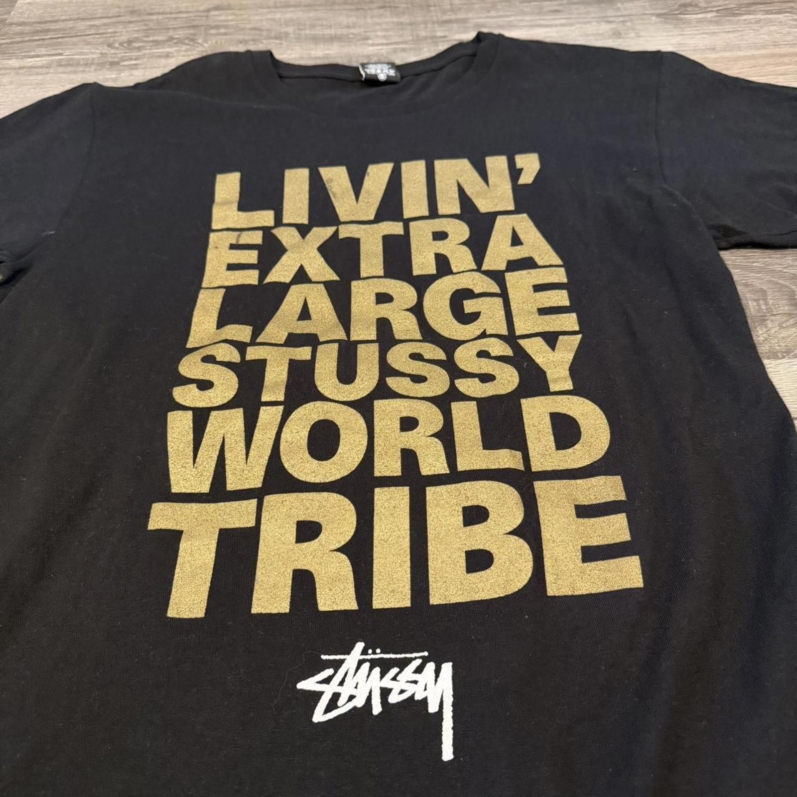Stussy stussy livin extra large stussy world tribe t shirt M Size US M / EU 48-50 / 2 - 3 Thumbnail