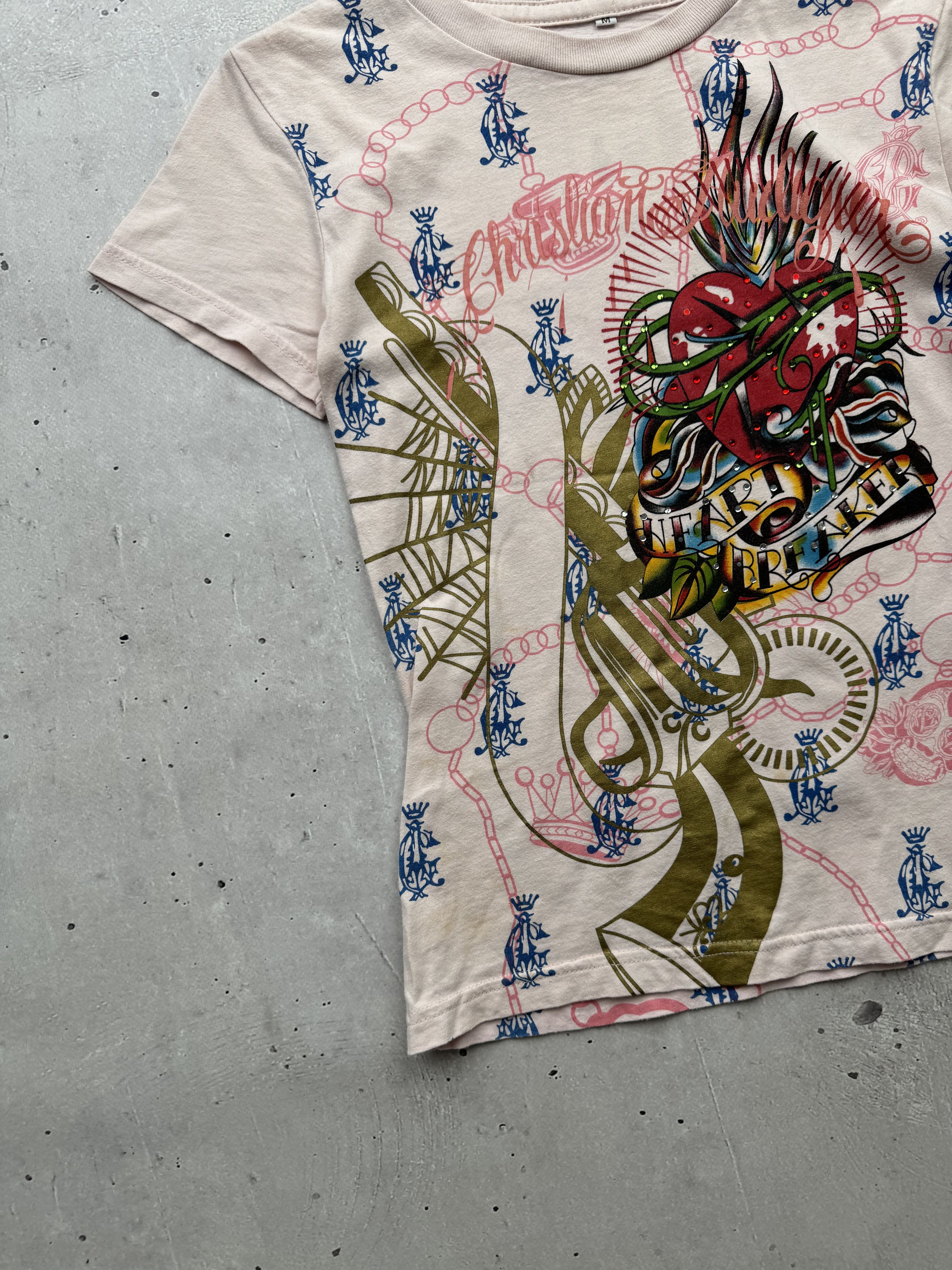 Christian Audigier × Ed Hardy × Vintage Christian Audigier Vintage Printed T-Shirt Size M / US 6-8 / IT 42-44 - 2 Thumbnail