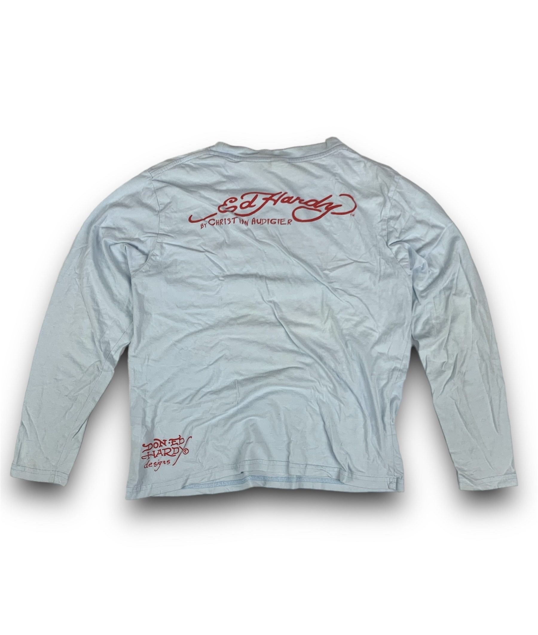 Ed Hardy Ed Hardy Long Sleeve Size 12 Y2K Size XL / US 12-14 / IT 48-50 - 2 Thumbnail