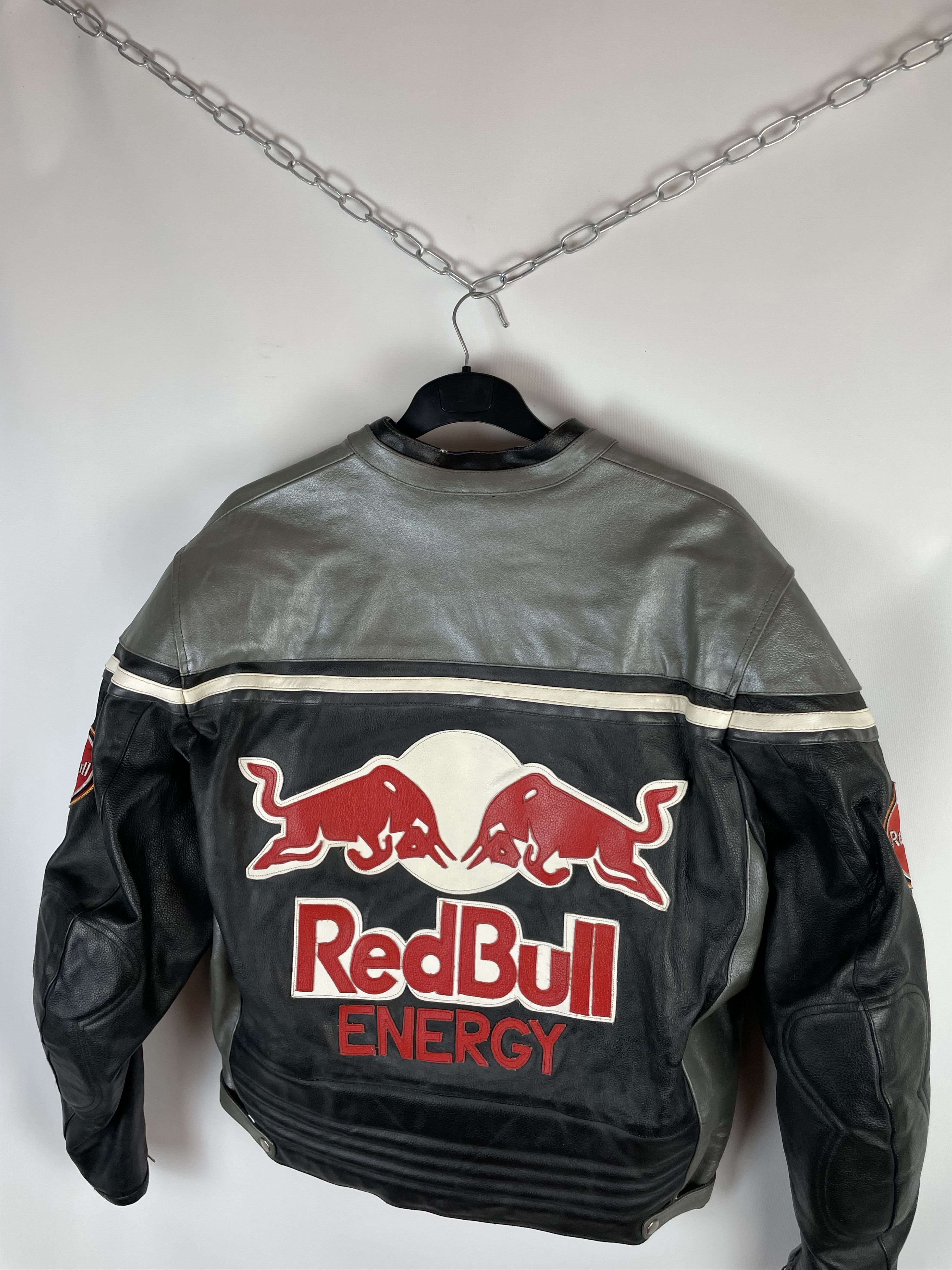 NASCAR Vintage Red Bull Leather Jacket Streetwear Size US XXL / EU 58 / 5 - 9 Thumbnail