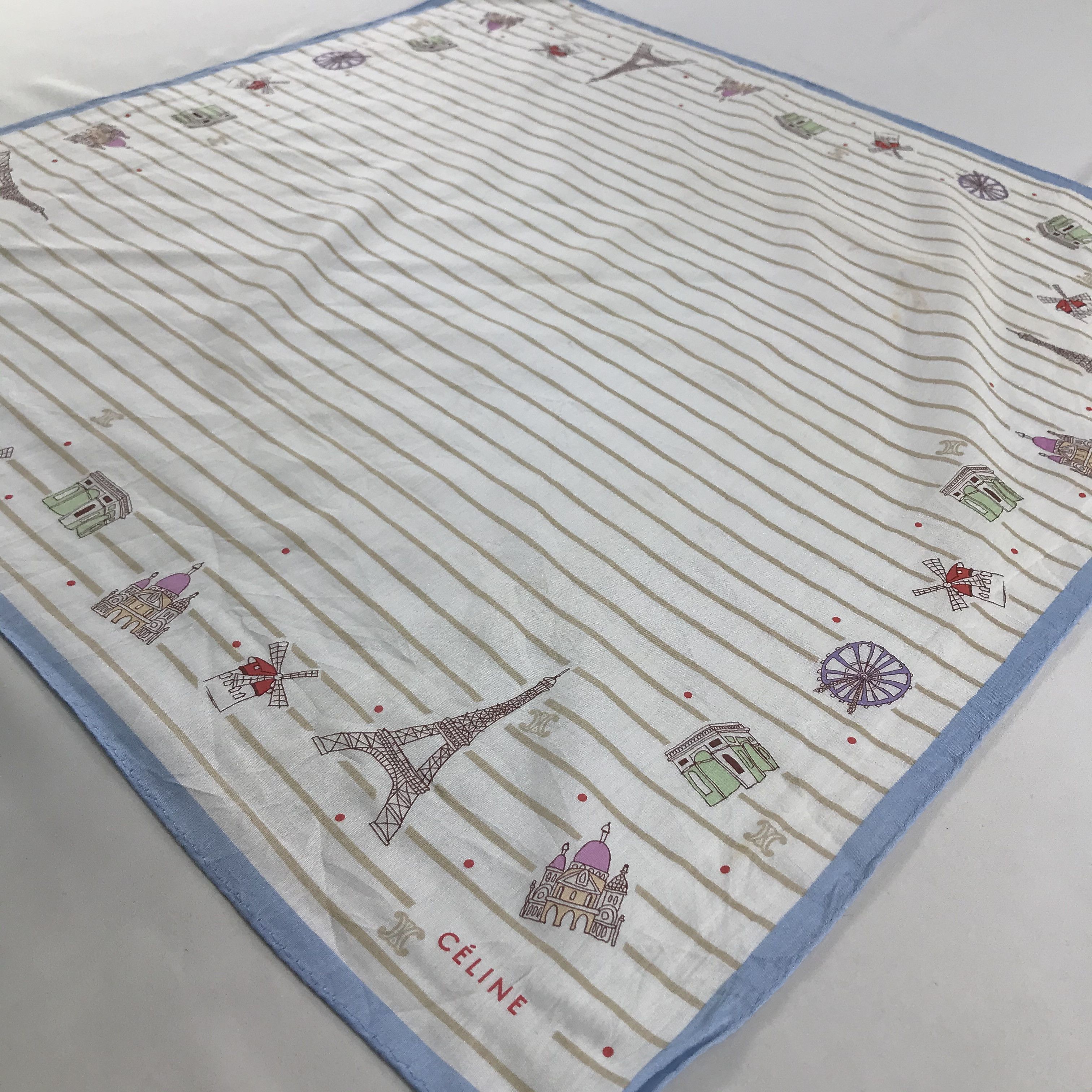 Celine × Vintage Celine Bandana / Handkerchief / Neckerchief - S1202 Size ONE SIZE - 2 Thumbnail