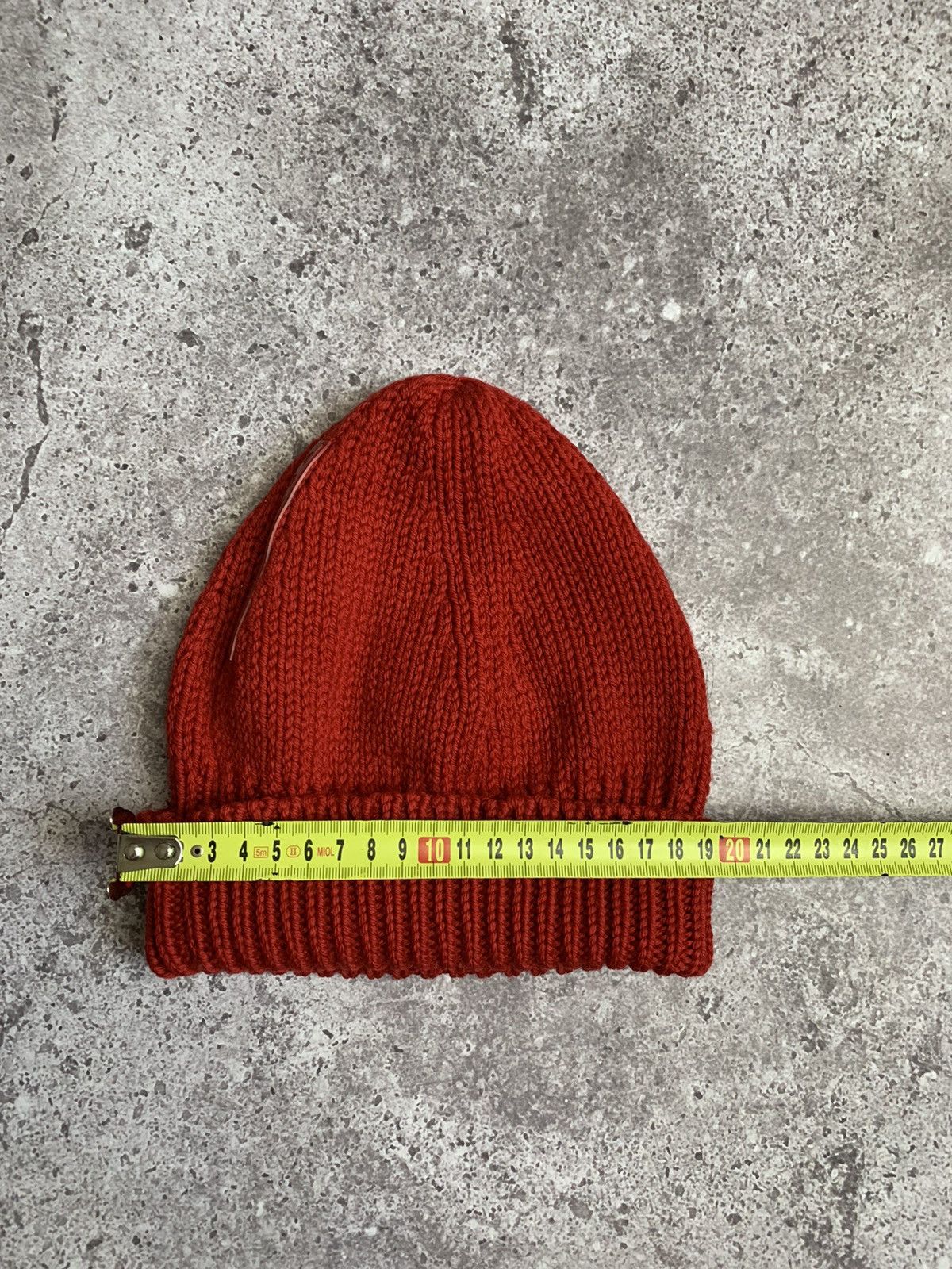 Prada × Vintage Prada Vintage Red Tab Wool Beanie Hat Size ONE SIZE - 13 Thumbnail