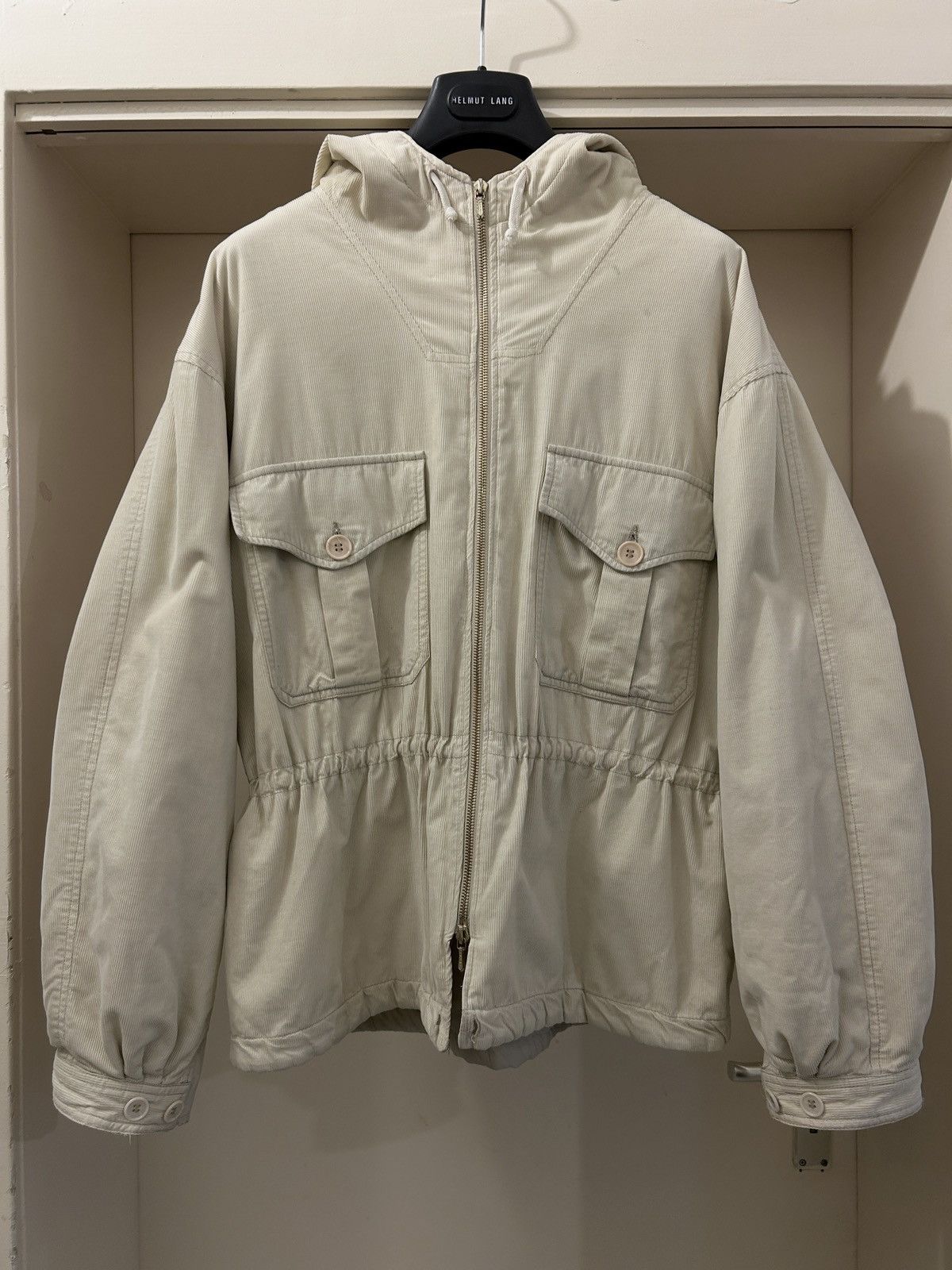Helmut Lang Helmut Lang 1997 cord hooded utility jacket Size US M / EU 48-50 / 2 - 1 Thumbnail