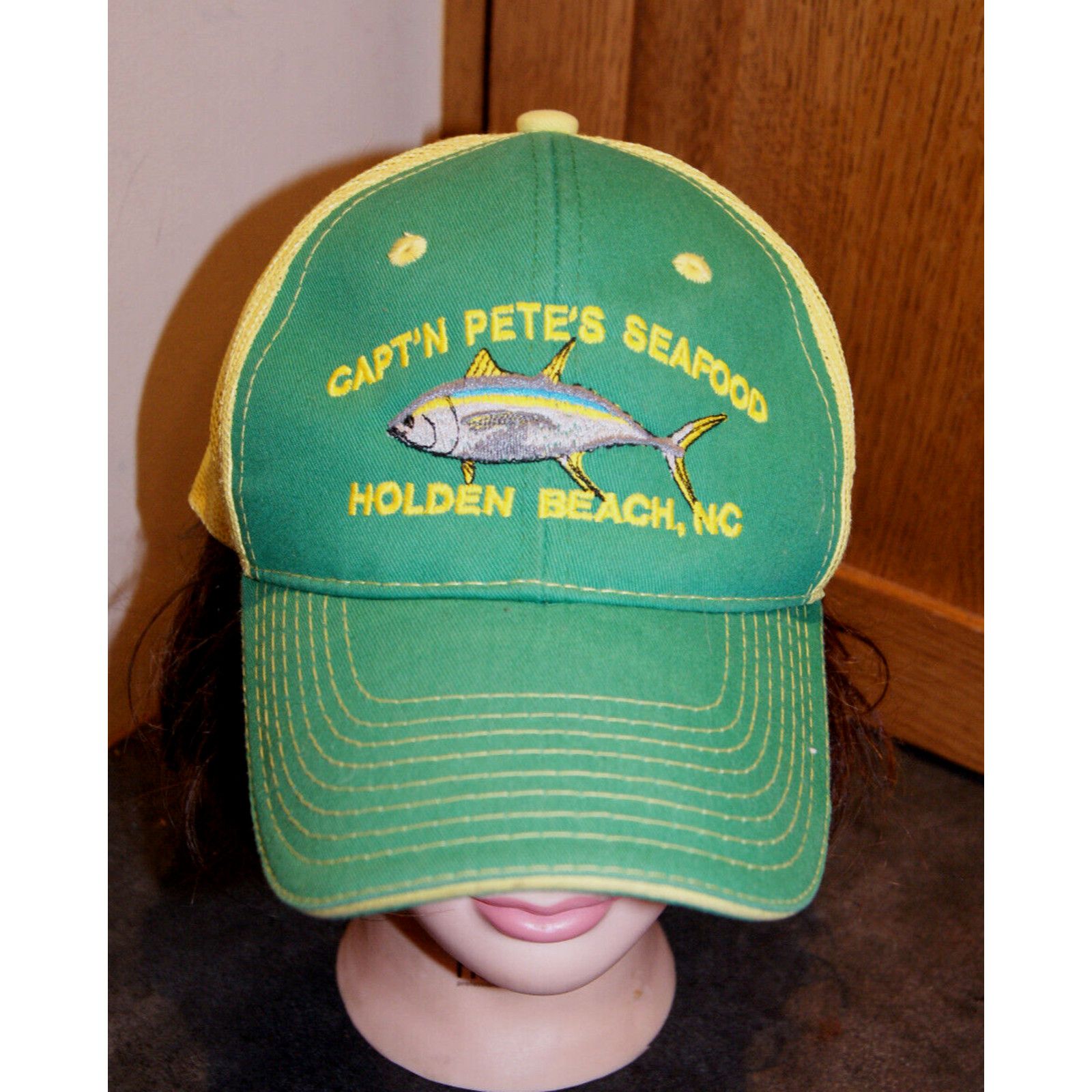 Other Capt'n Pete's Seafood Market Holden NC Green Trucker Hat Cap Size ONE SIZE - 1 Thumbnail