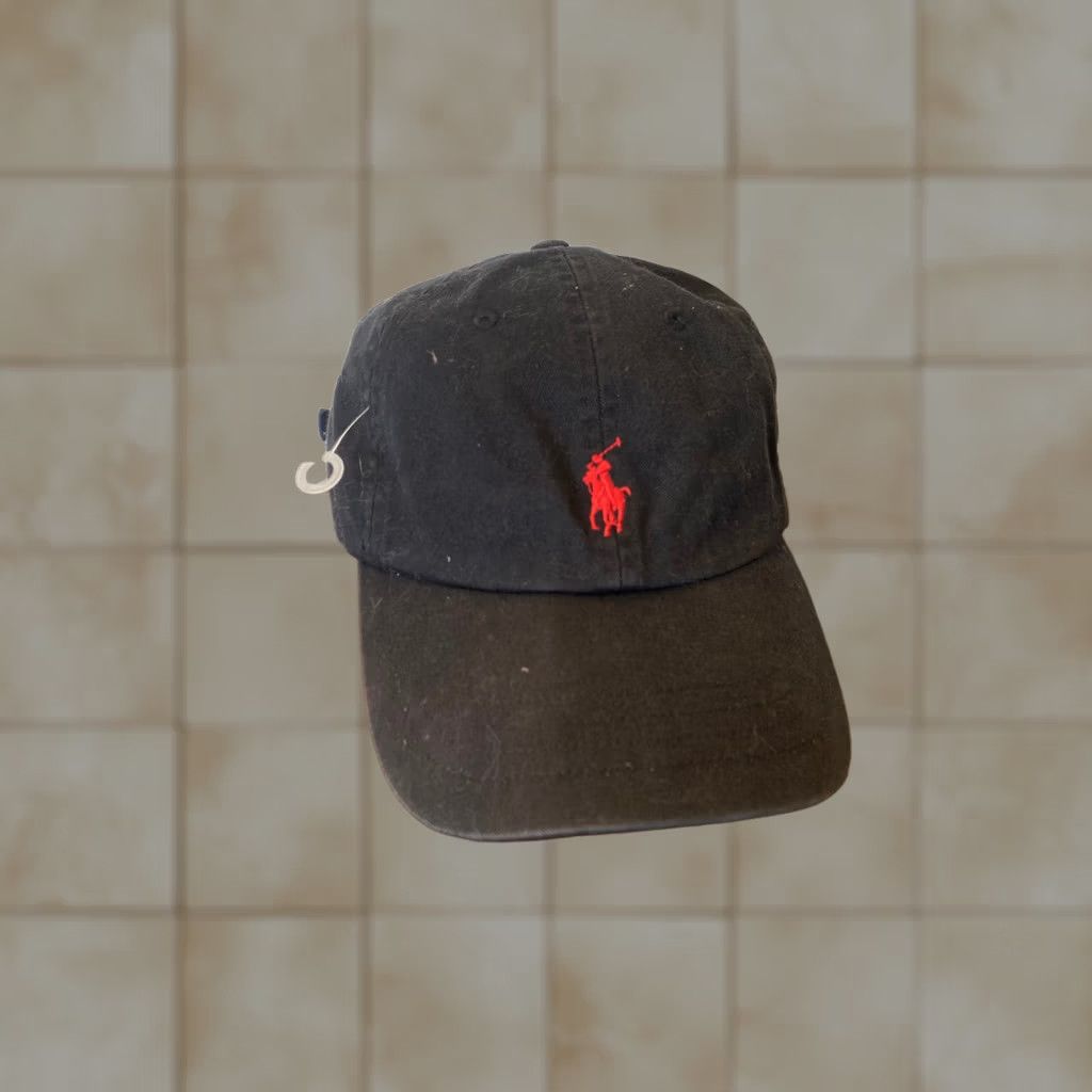Polo Ralph Lauren Polo Ralph Lauren Hat Black Adjustable Leather Strap Back Red Pony Cap Mens Baseball Cap Cotton Size US M / EU 48-50 / 2 - 1 Thumbnail