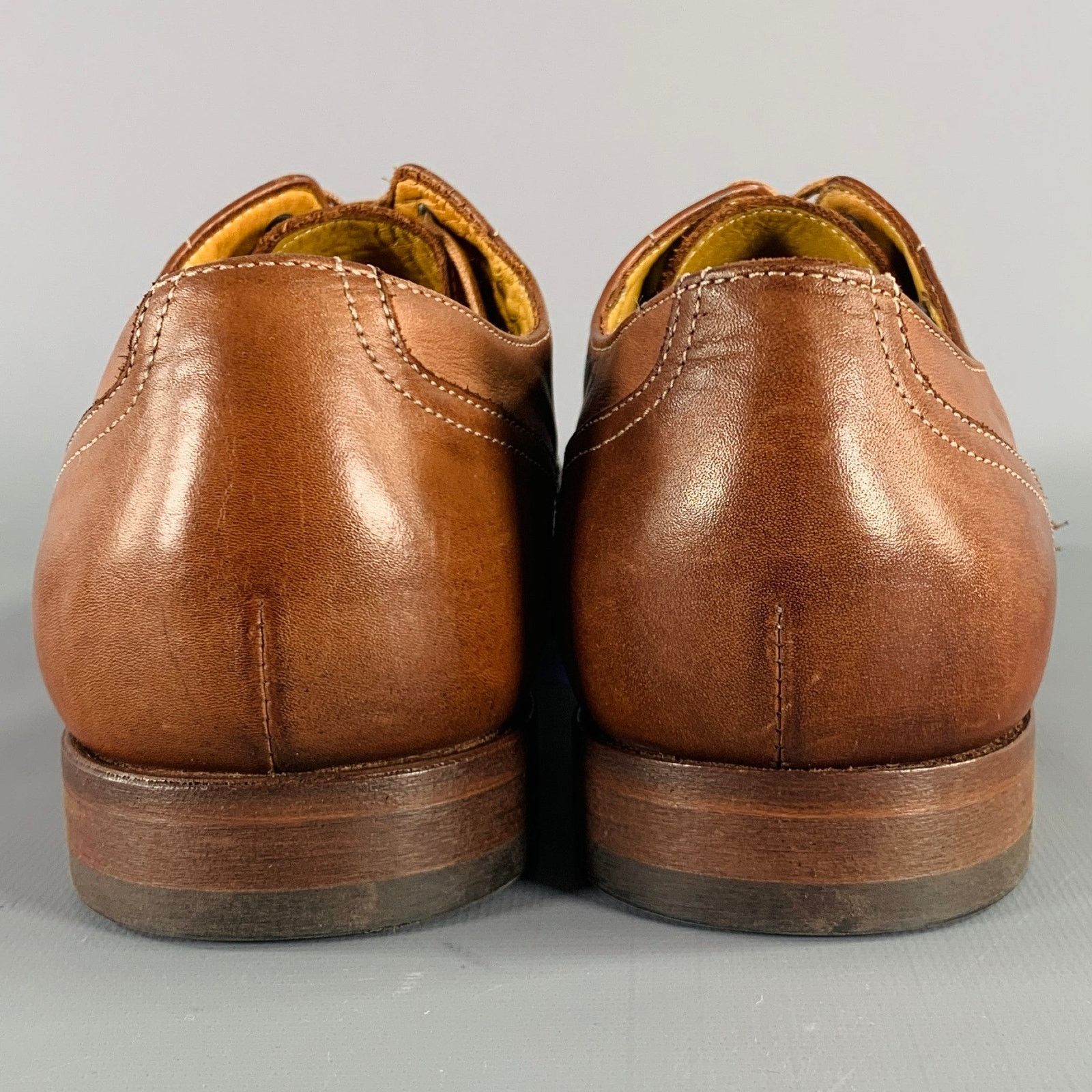 Paul Smith PAUL SMITH Size 7 Brown Leather Cap Toe Oxford Lace-Up Shoes Size US 7 / EU 40 - 3 Thumbnail