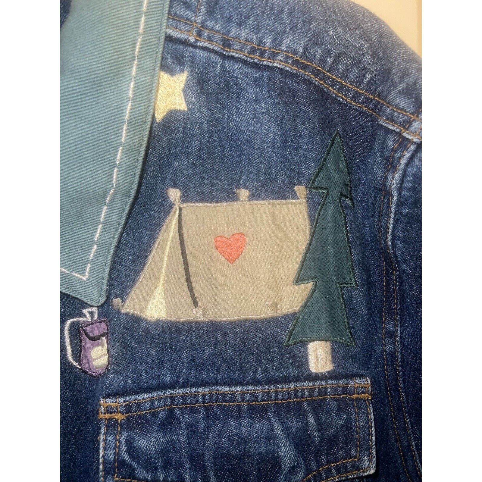 Other Christopher & Banks Women’s Denim Jacket Blue Large VINTAGE Size L / US 10 / IT 46 - 3 Thumbnail