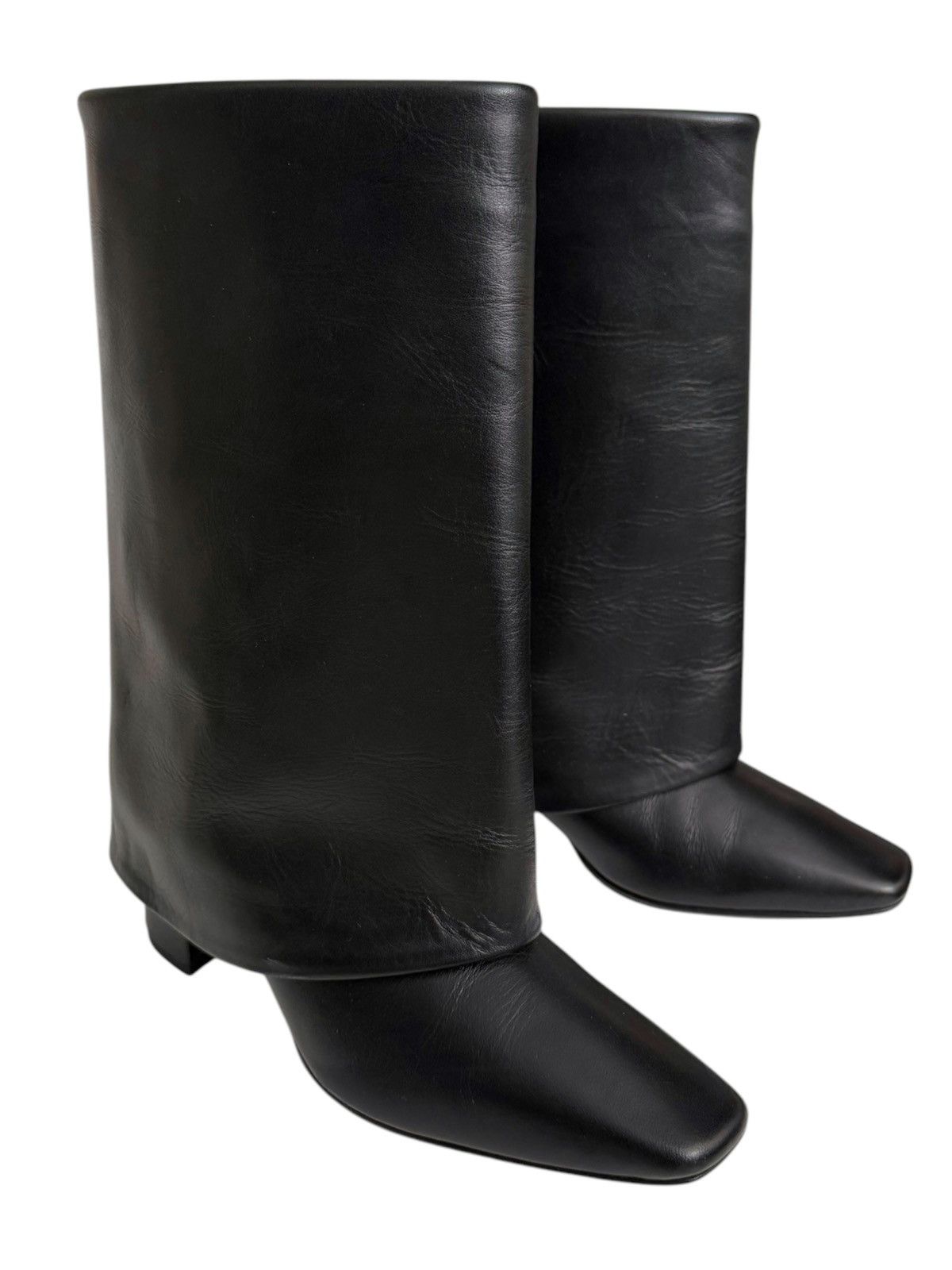 Issey Miyake $1200 Cover Leather Heel Boots Size US 8 / IT 38 - 7 Thumbnail