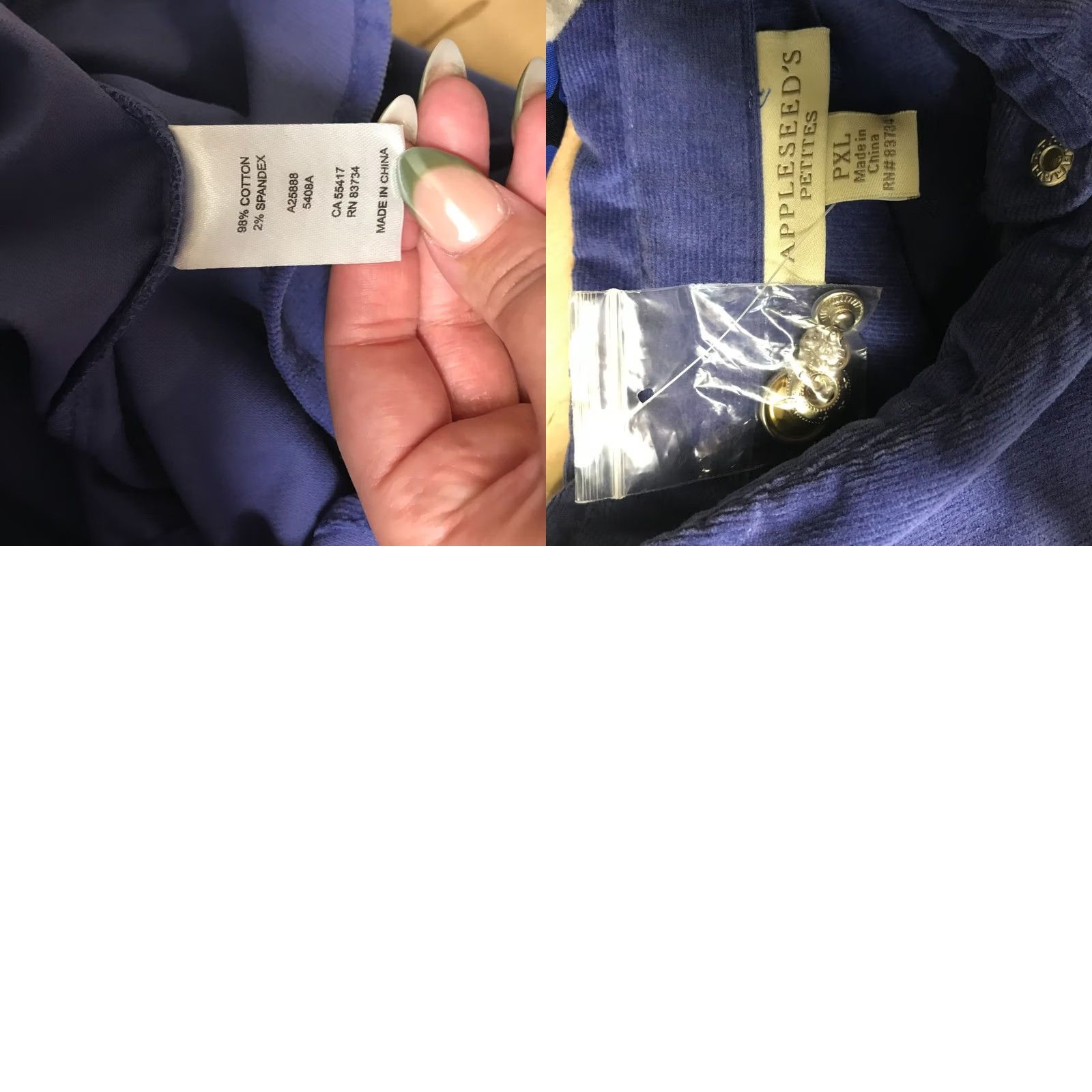 Vintage APPLESEED'S - WOMENS PETITES XL BLUE LONG SLEEVE SHIRT Size XL / US 12-14 / IT 48-50 - 8 Thumbnail