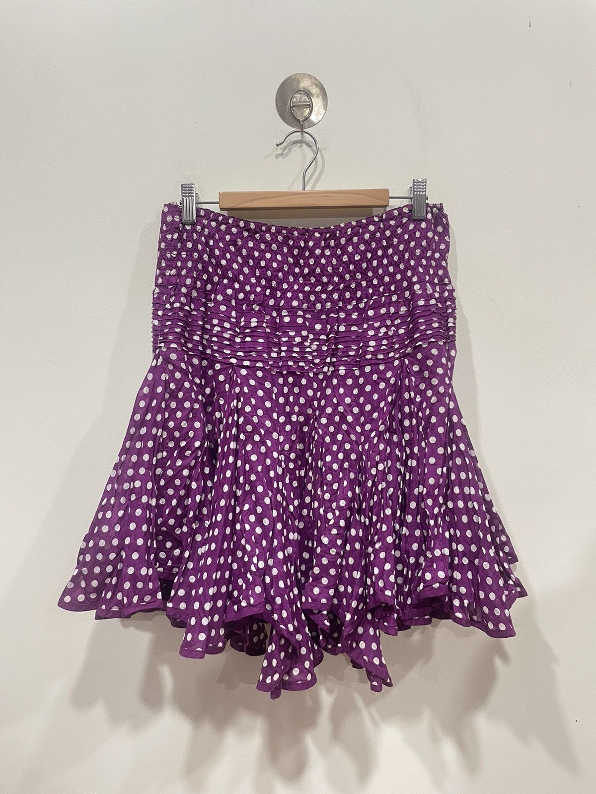 Japanese Brand × Vintage × Zucca Zucca Ruffled Mini Skirt Size 30" / US 8 / IT 44 - 2 Thumbnail