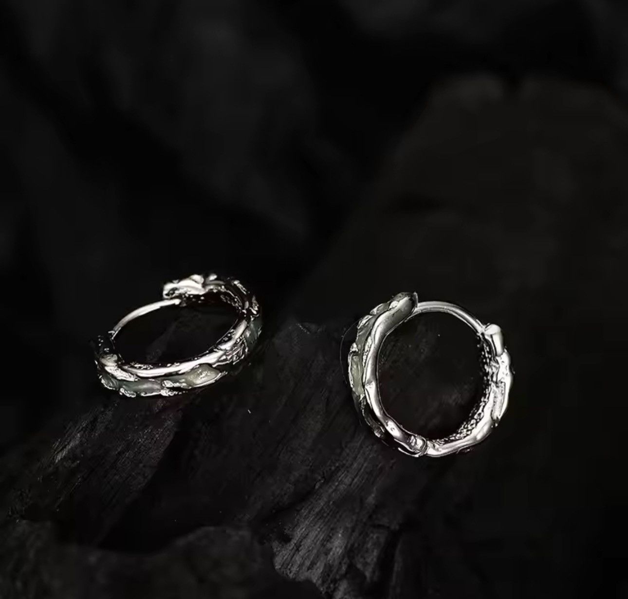 Jewelry × Vintage Geometric Texture 925 Sterling Silver Plated Green Size ONE SIZE - 4 Thumbnail