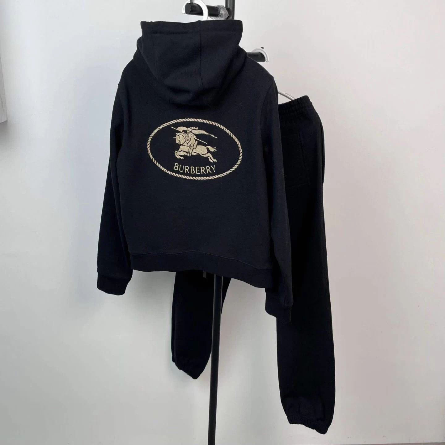 Burberry Burberry Black Horseferry Hoodie & Pants Set L/S Size L / US 10 / IT 46 - 6 Thumbnail
