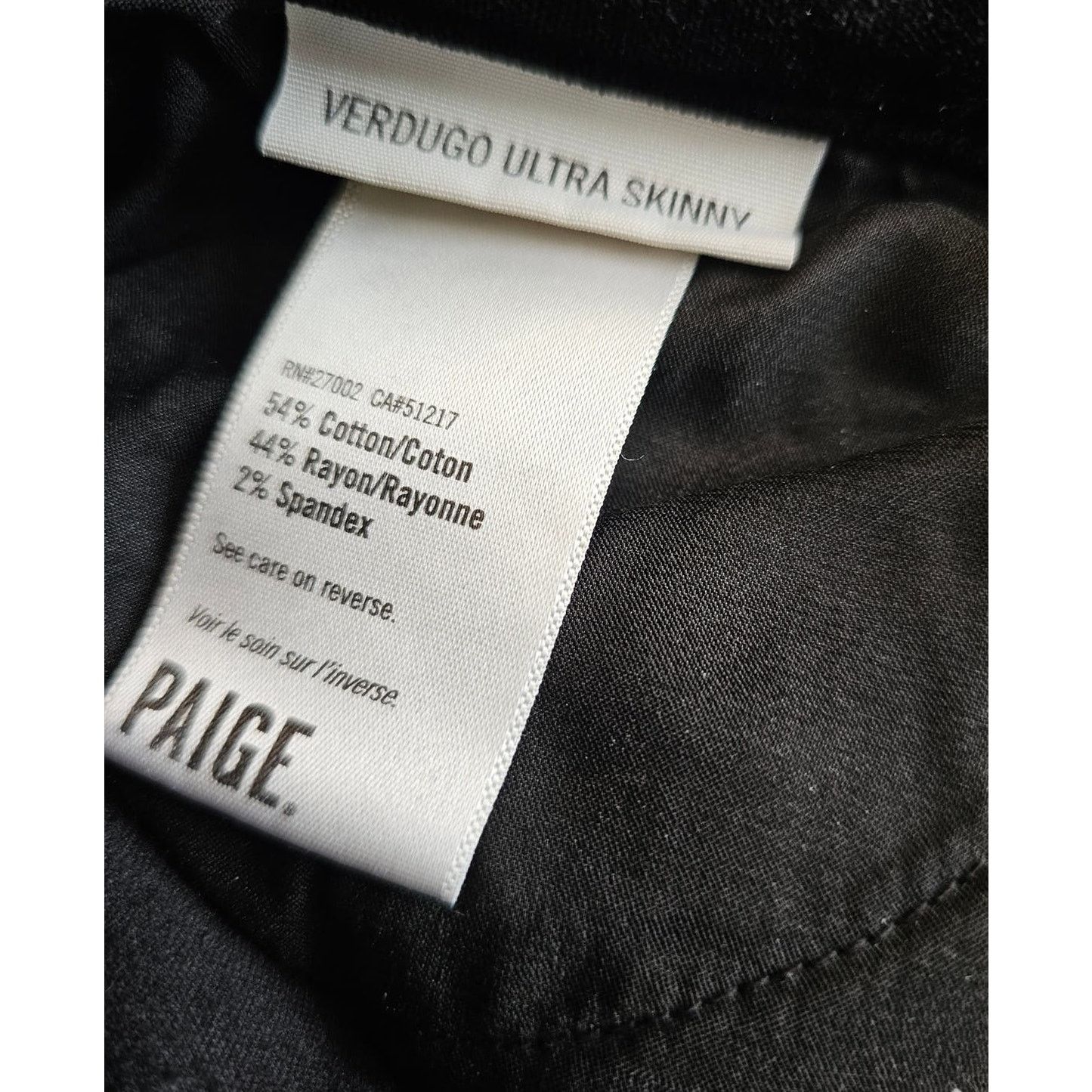 Paige PAIGE Verdugo Ultra Skinny Black Velvet Jeans Pants 32 Size 32" / US 10 / IT 46 - 8 Thumbnail