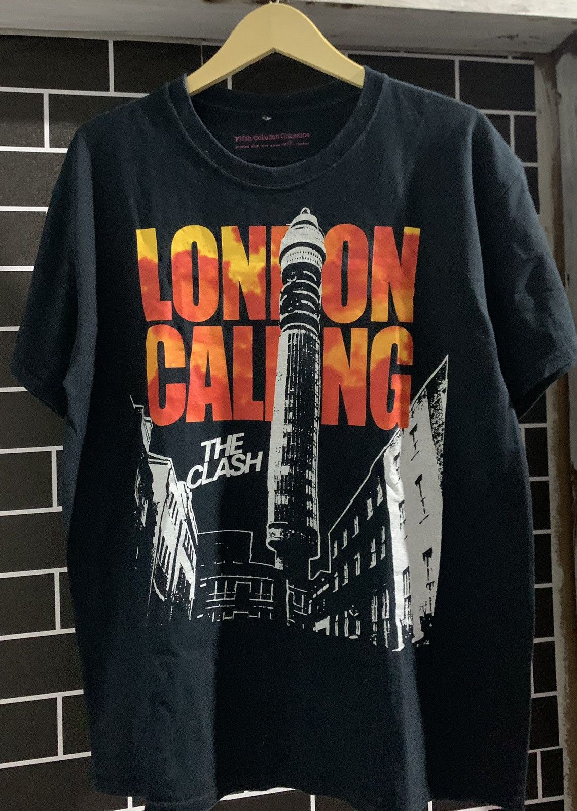 Band Tees × Vintage Vintage The Clash London Calling Fifth Column,Black flag Size US L / EU 52-54 / 3 - 1 Thumbnail