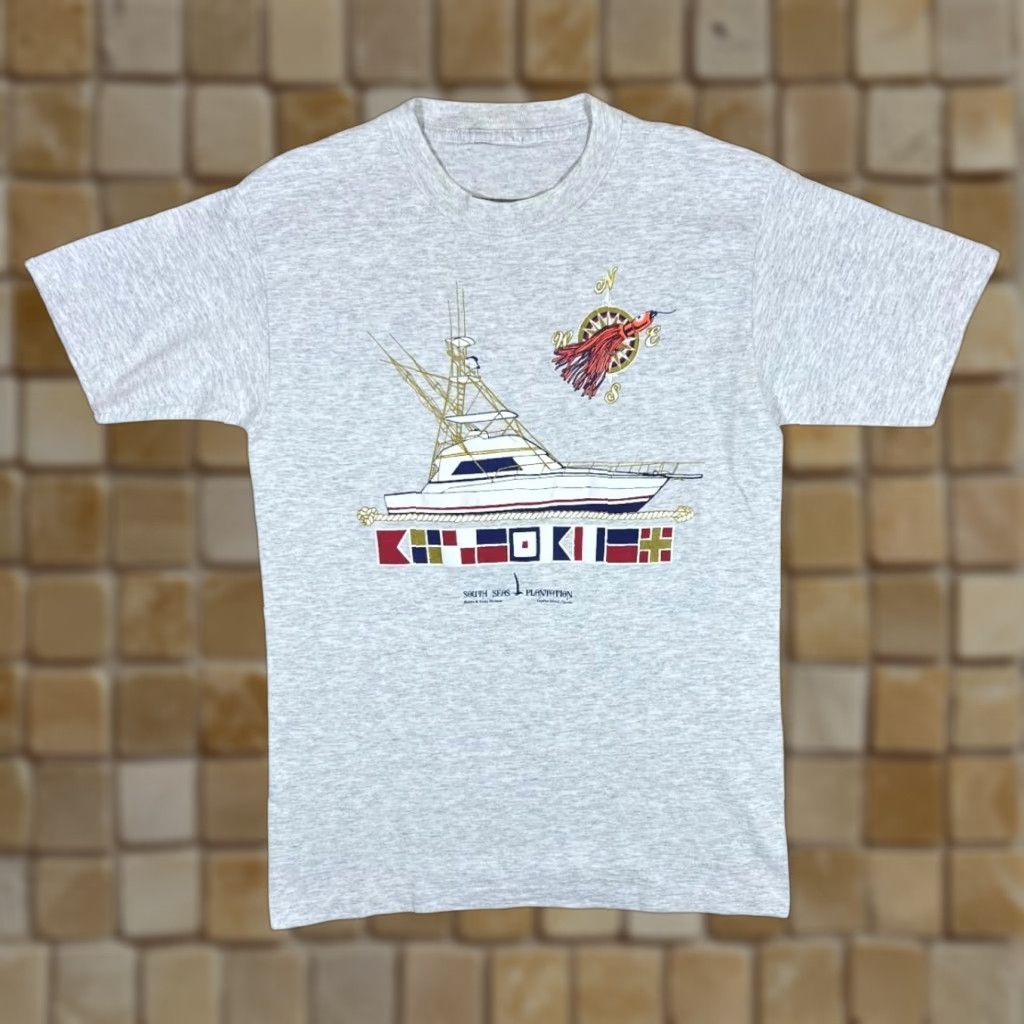 Vintage Vintage SOUTH SEAS PLANTATION Captiva Island Florida Single Stitch T-Shirt S Mens Grey 90s Souvenir Graphic Size US S / EU 44-46 / 1 - 1 Thumbnail