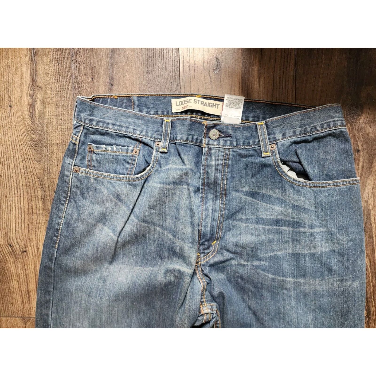 Levi's VINTAGE 90s LEVIS 569 RELAXED FIT STRAIGHT LEG BLUE JEANS MENS SIZE 34 Size US 34 / EU 50 - 7 Thumbnail