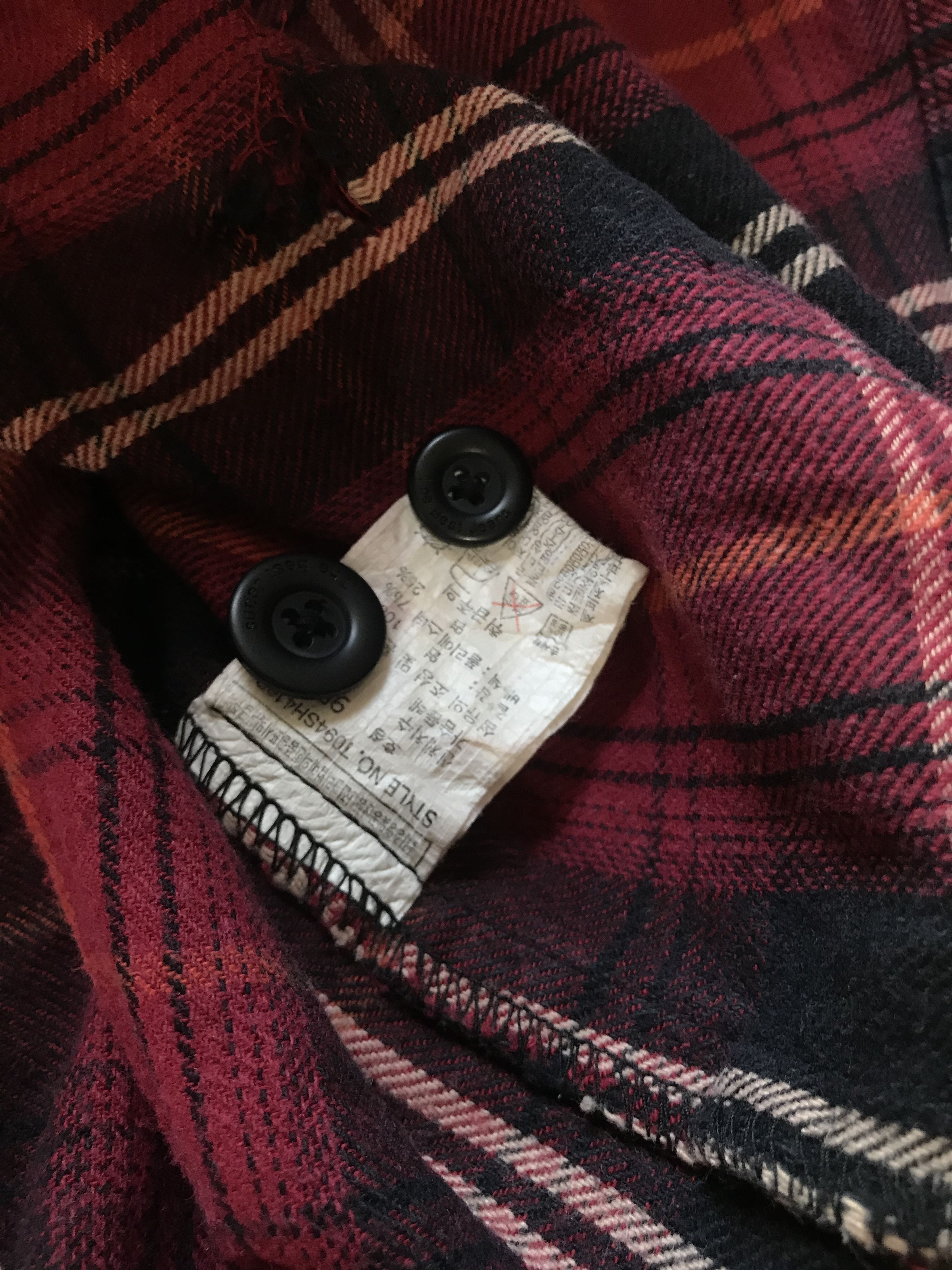 Beauty Beast Vintage tbjeans flanel double layers destroyed hoodie Size US M / EU 48-50 / 2 - 10 Thumbnail