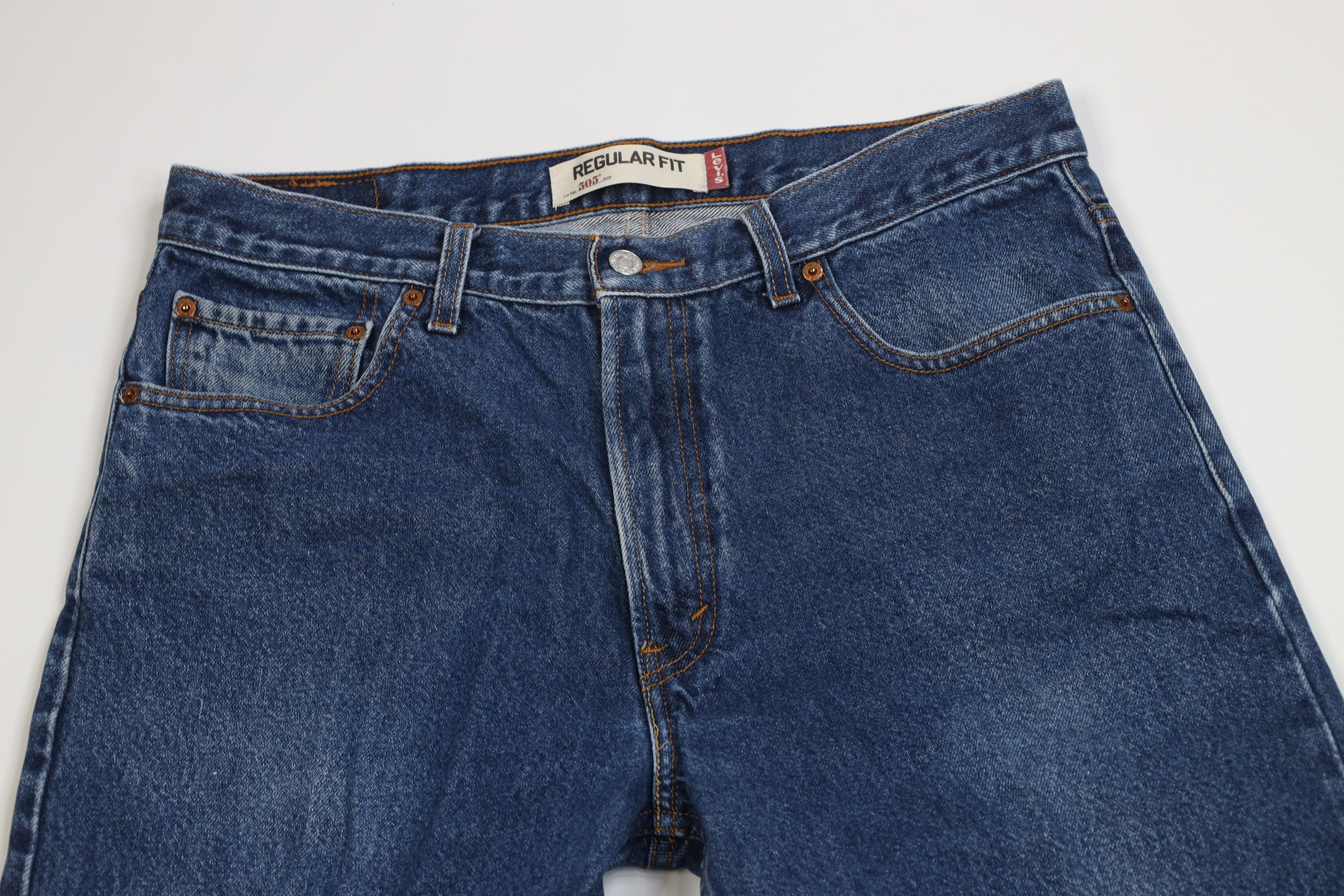 Levi's Vintage Y2K Levis 505 Regular Straight Leg Denim Jeans Blue Size US 36 / EU 52 - 2 Thumbnail