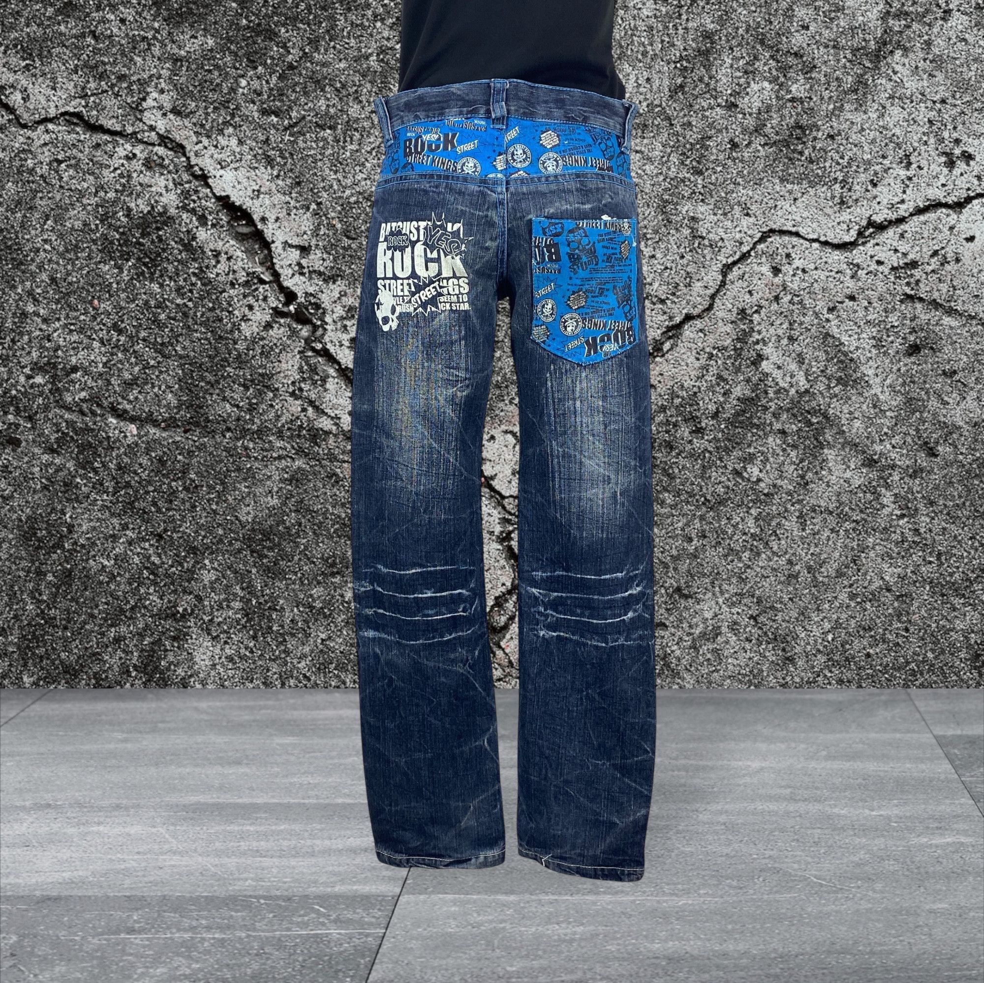 Japanese Brand Batsu Pants Casual Pants Skull Print Pants Size 26" / US 2 / IT 38 - 2 Thumbnail