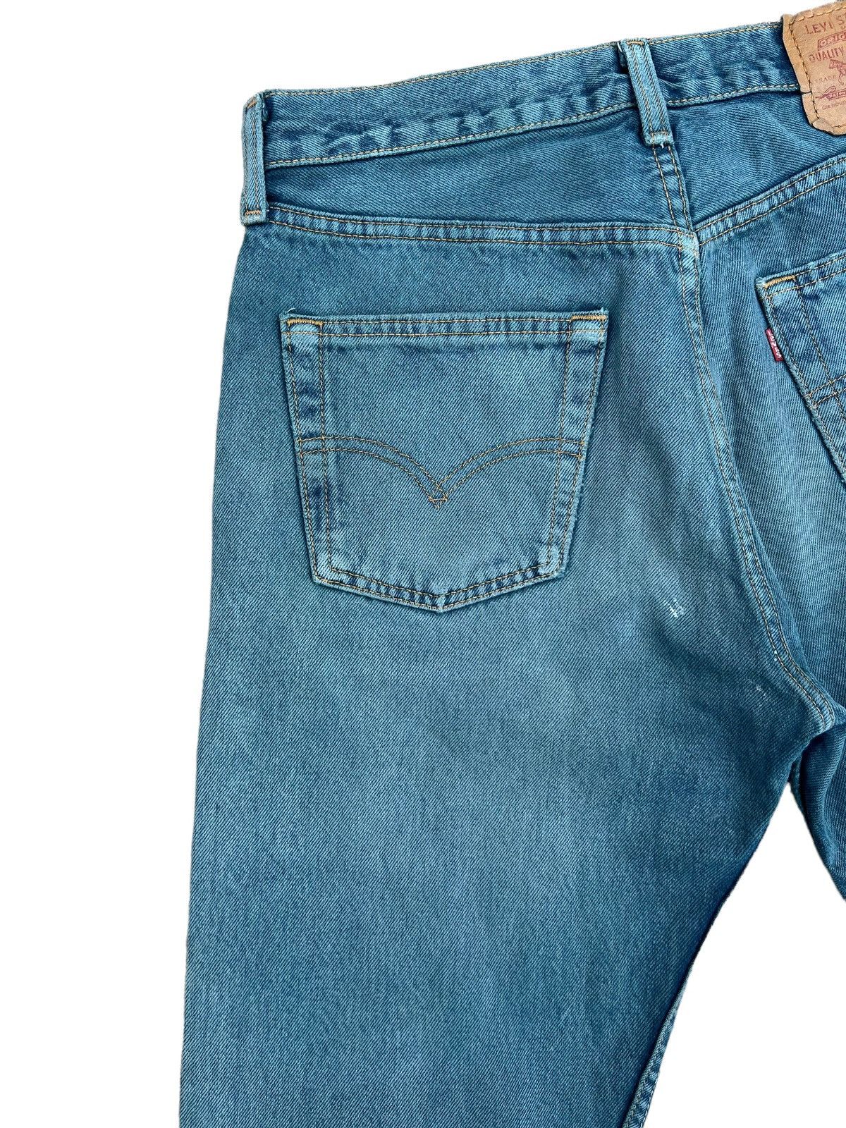 Levi's Vintage 90s Levi’s 501 Distress Mud Fade Green Denim Jeans Size US 30 / EU 46 - 13 Thumbnail