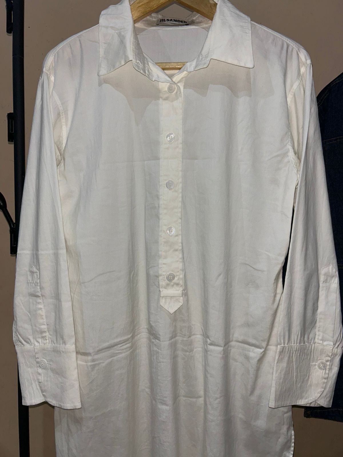 Jil Sander White Tunic Shirt Dress Size XS / US 0-2 / IT 36-38 - 3 Thumbnail