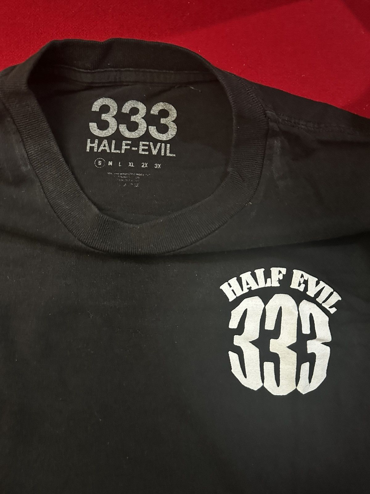 Half Evil Half Evil English Letter Tiny Logo Tee Size US S / EU 44-46 / 1 - 2 Thumbnail