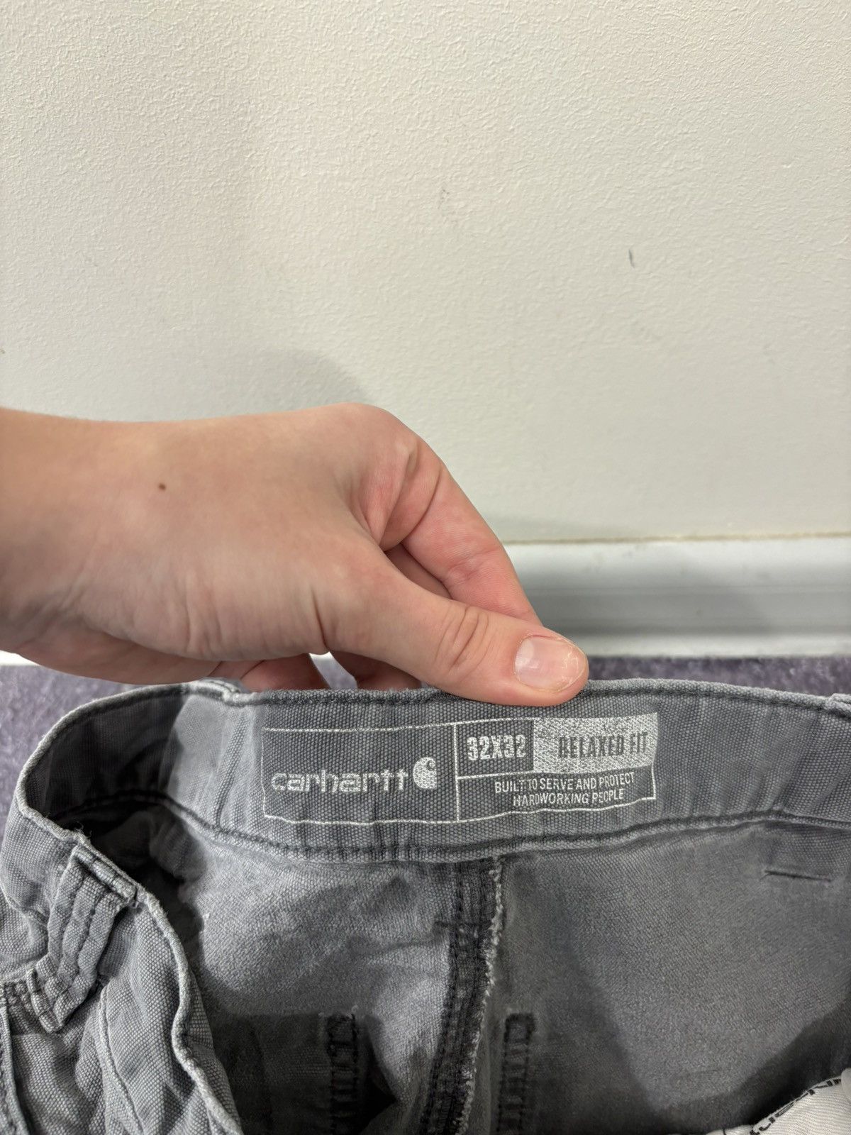 Carhartt Vintage Carhartt USA Relaxed Fit Gray Canvas Work Pants Size US 32 / EU 48 - 17 Thumbnail